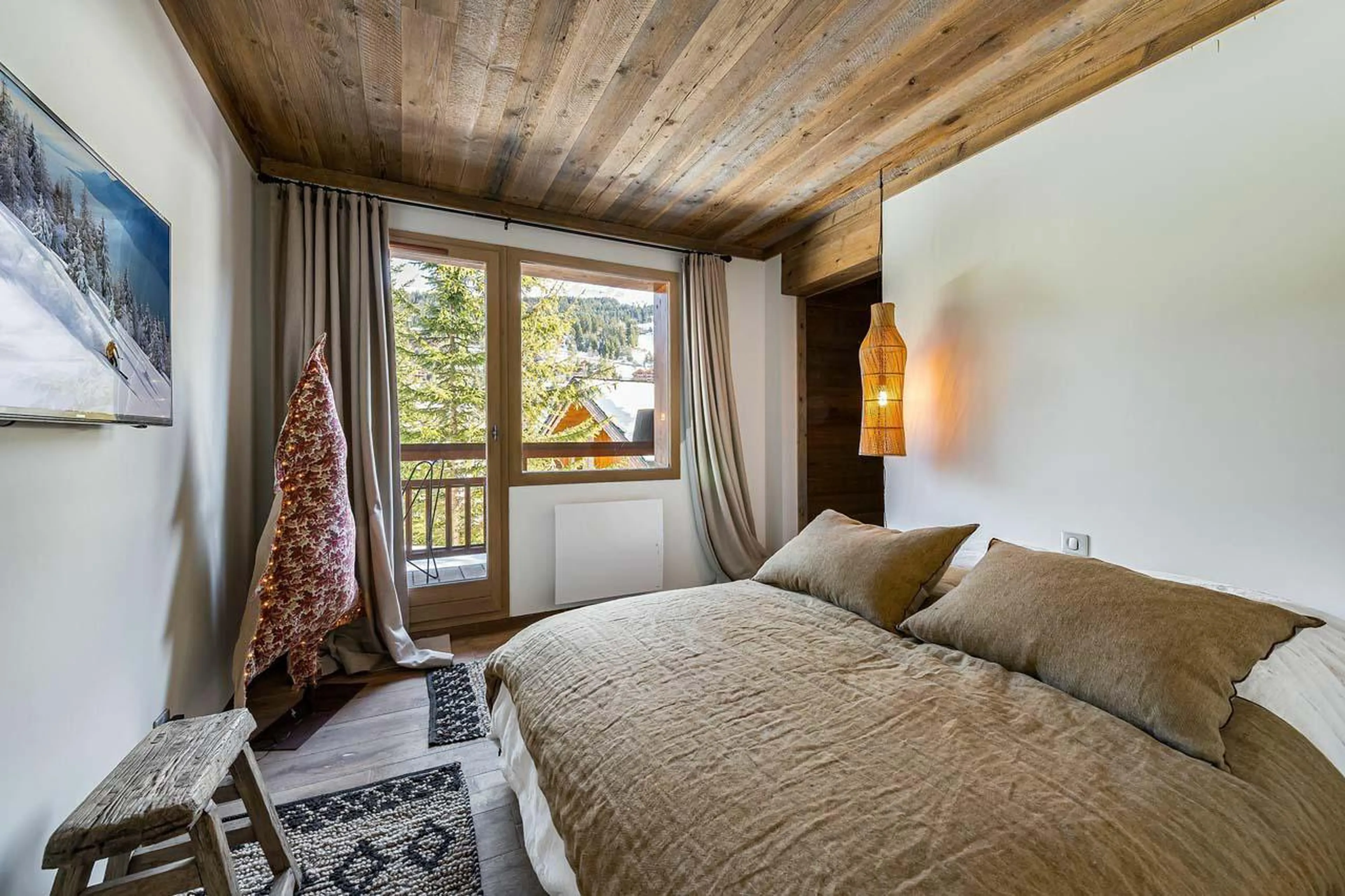 Bedroom four at Chalet Haapiti in Meribel