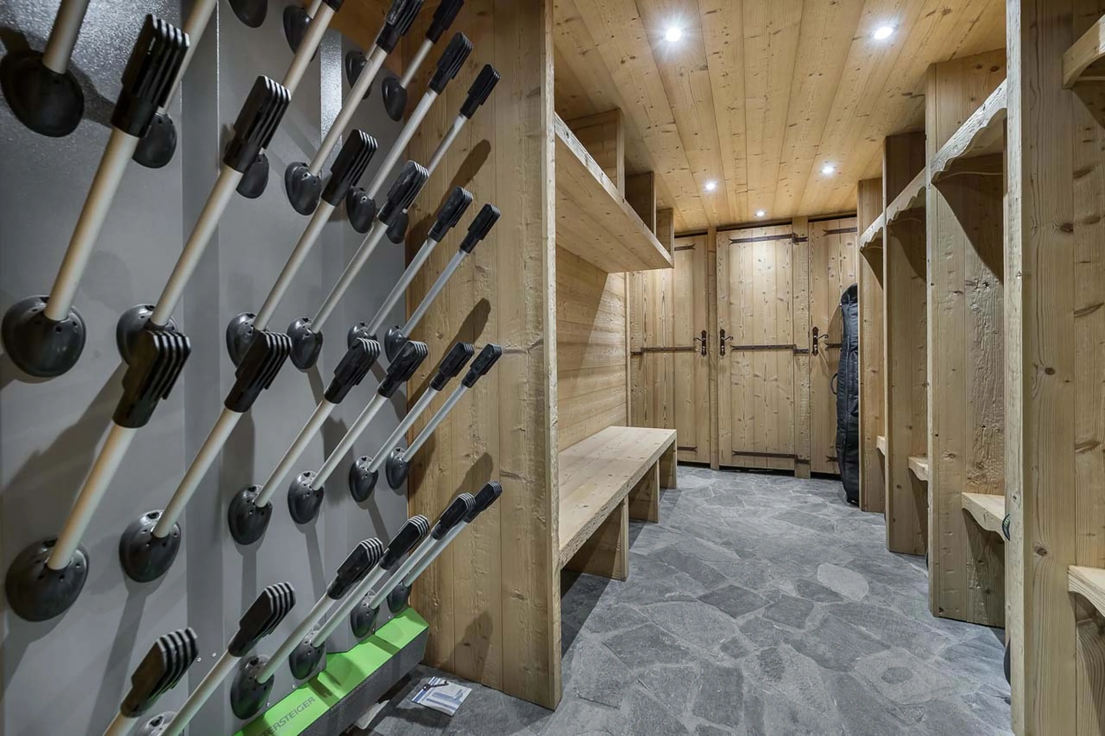 Ski room at Chalet Haapiti in Meribel