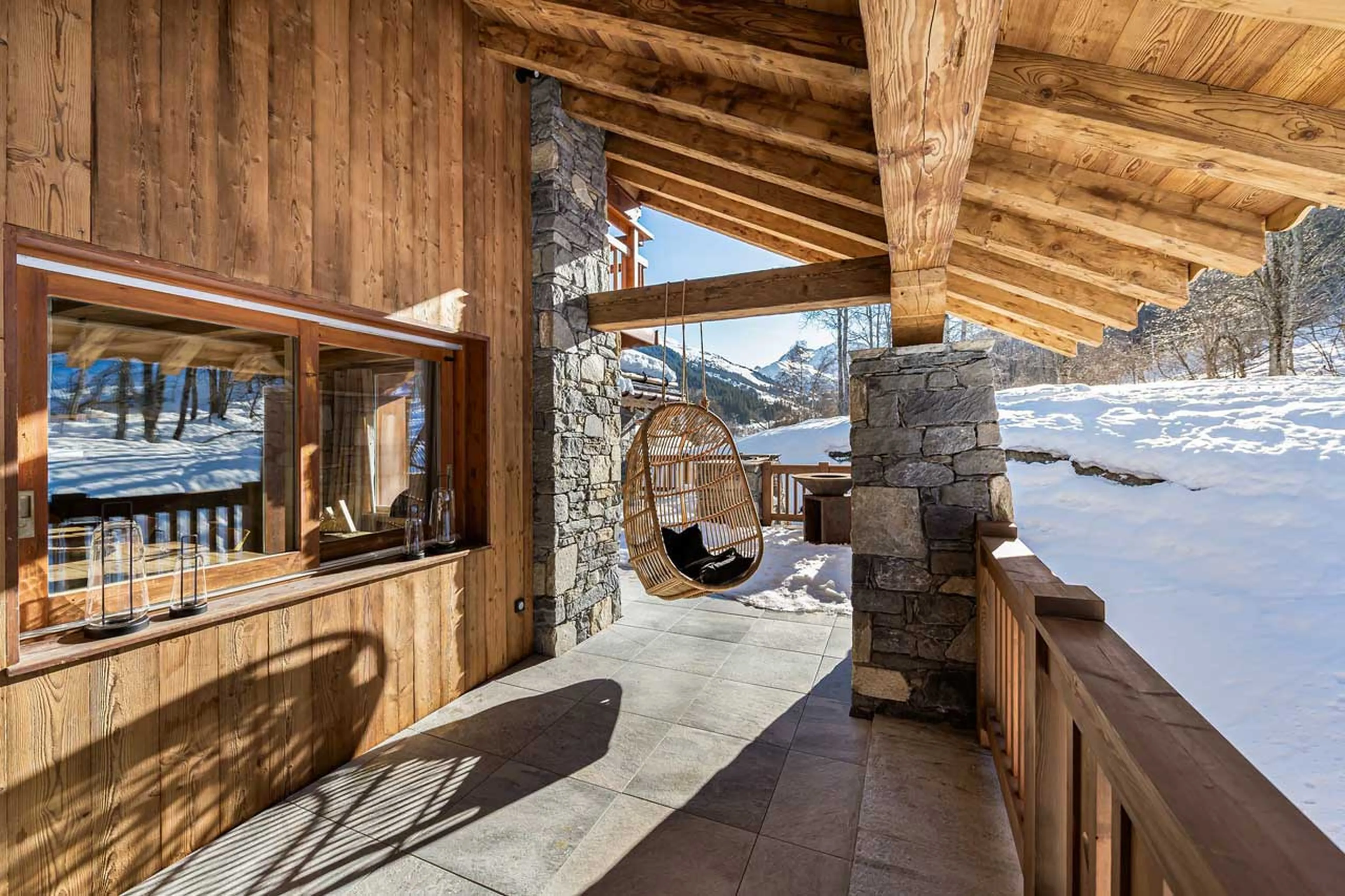 First floor terrace at Chalet Haapiti in Meribel