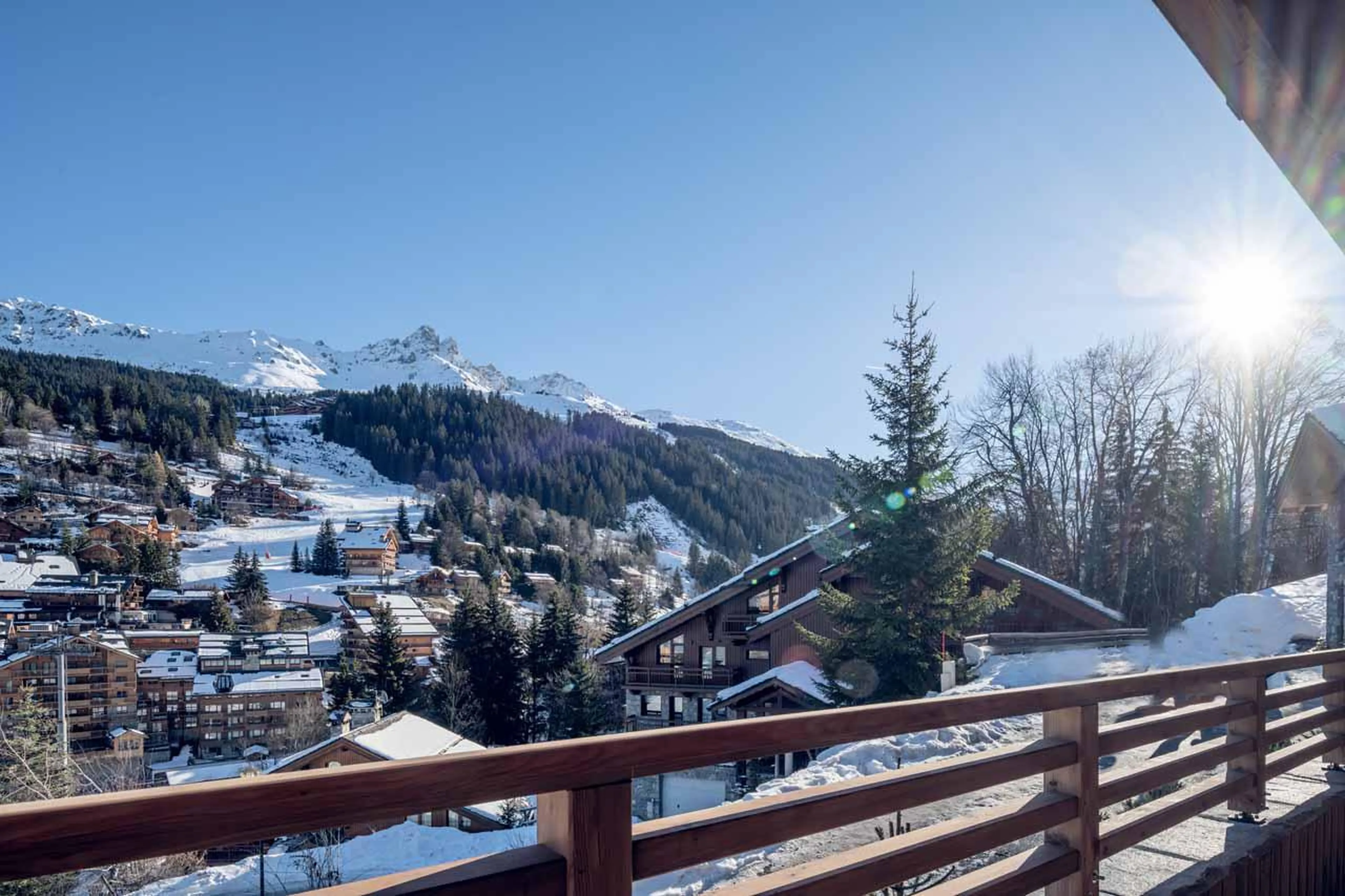 Spectacular mountain views at Chalet Harmony in Meribel