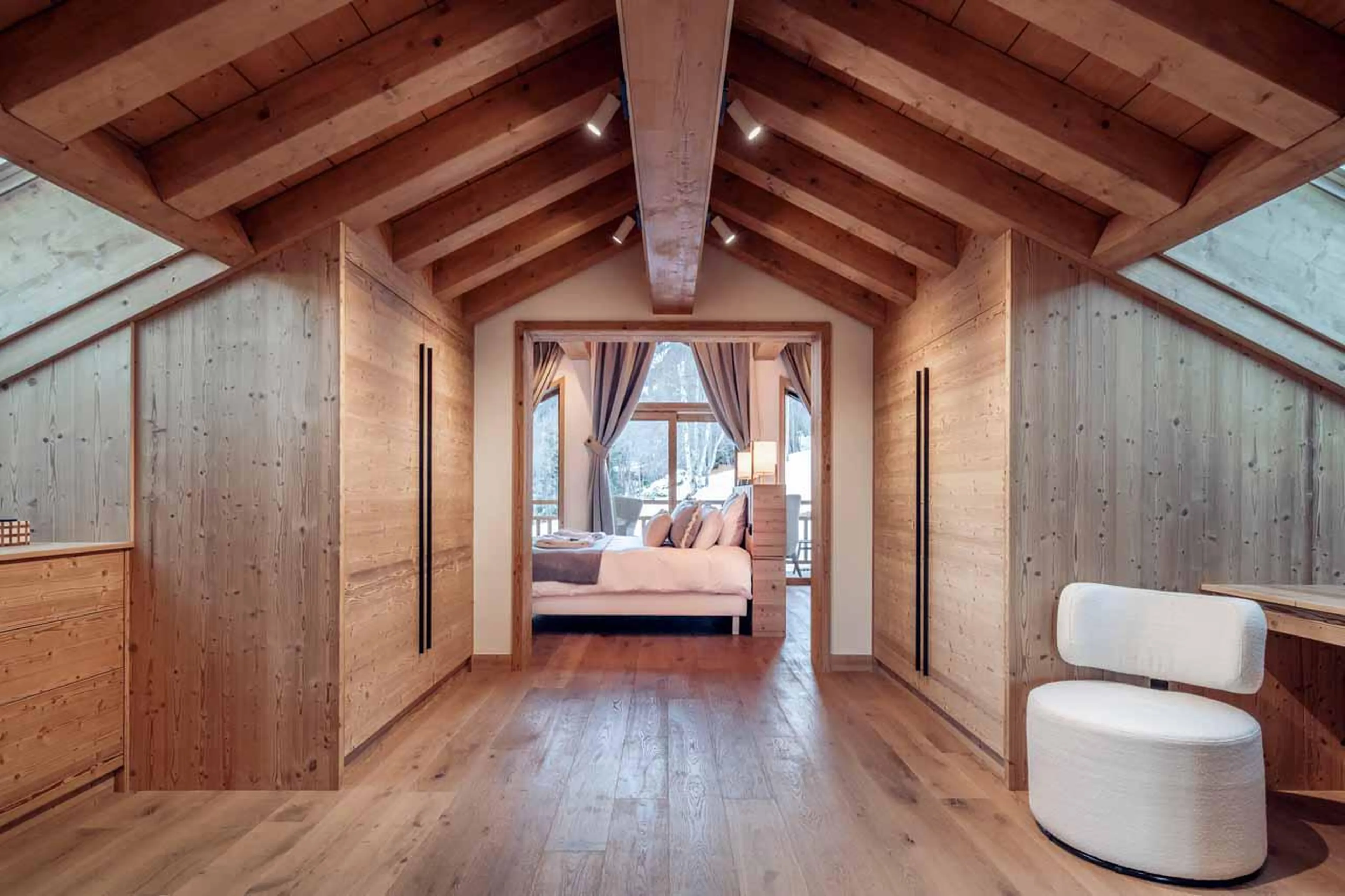 Master bedroom at Chalet Harmony in Meribel