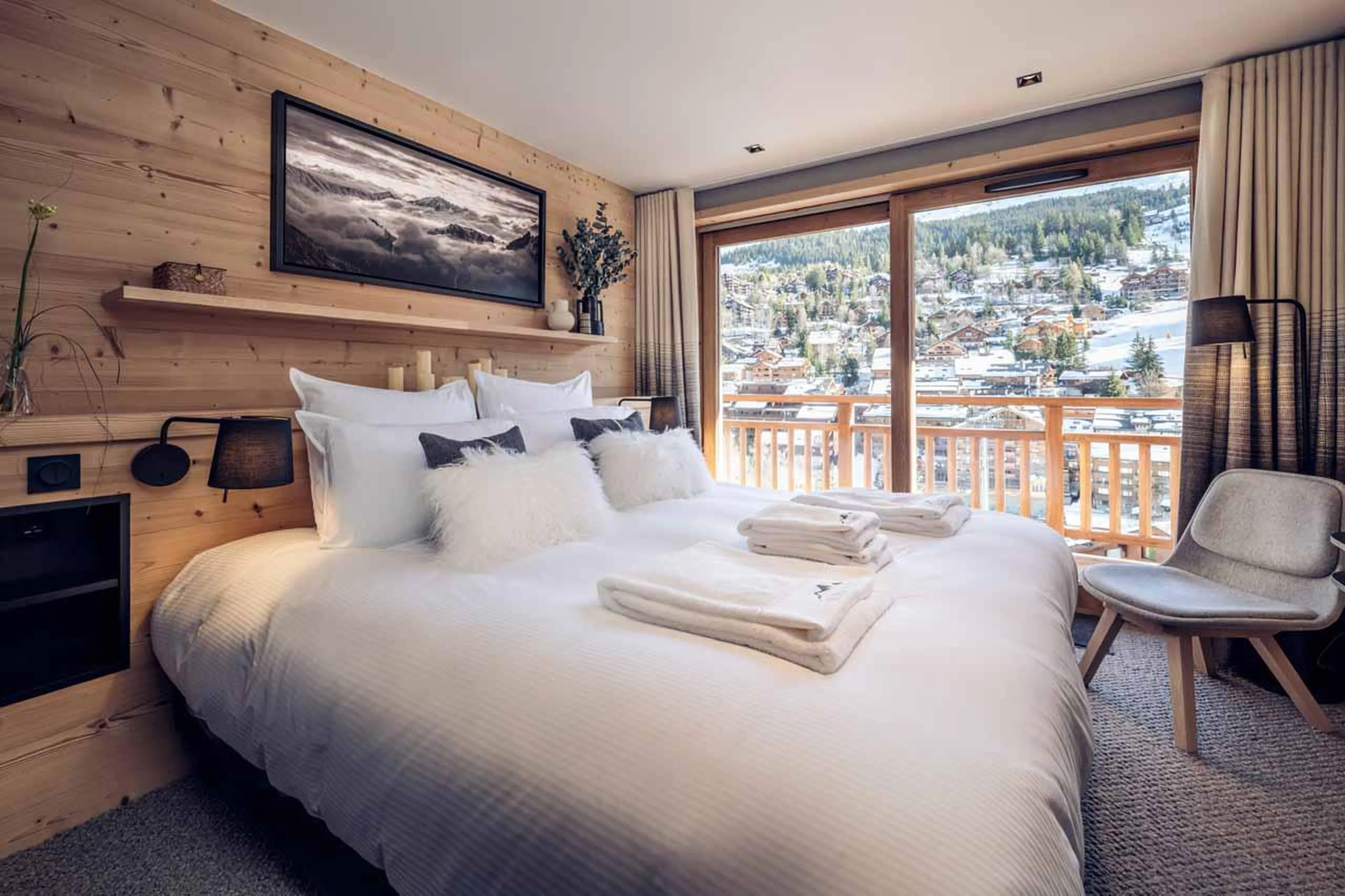 Bedroom five at Chalet Harmony in Meribel