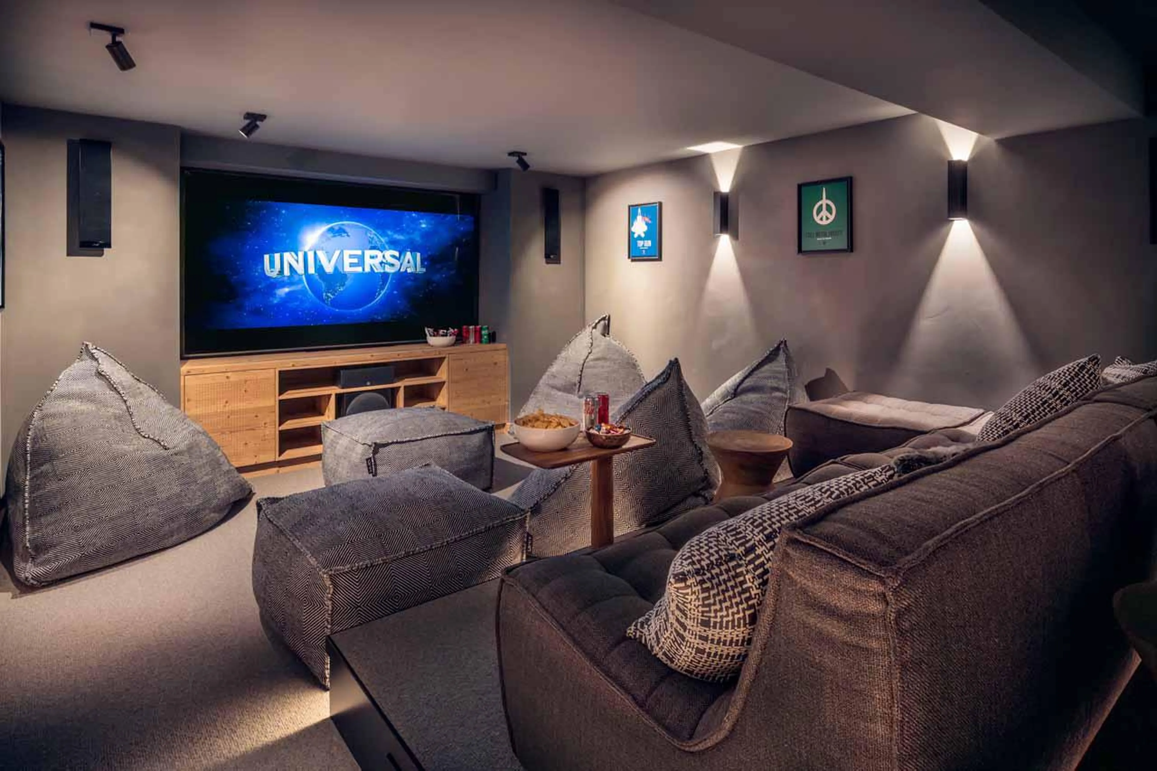 Cinema room at Chalet Harmony in Meribel