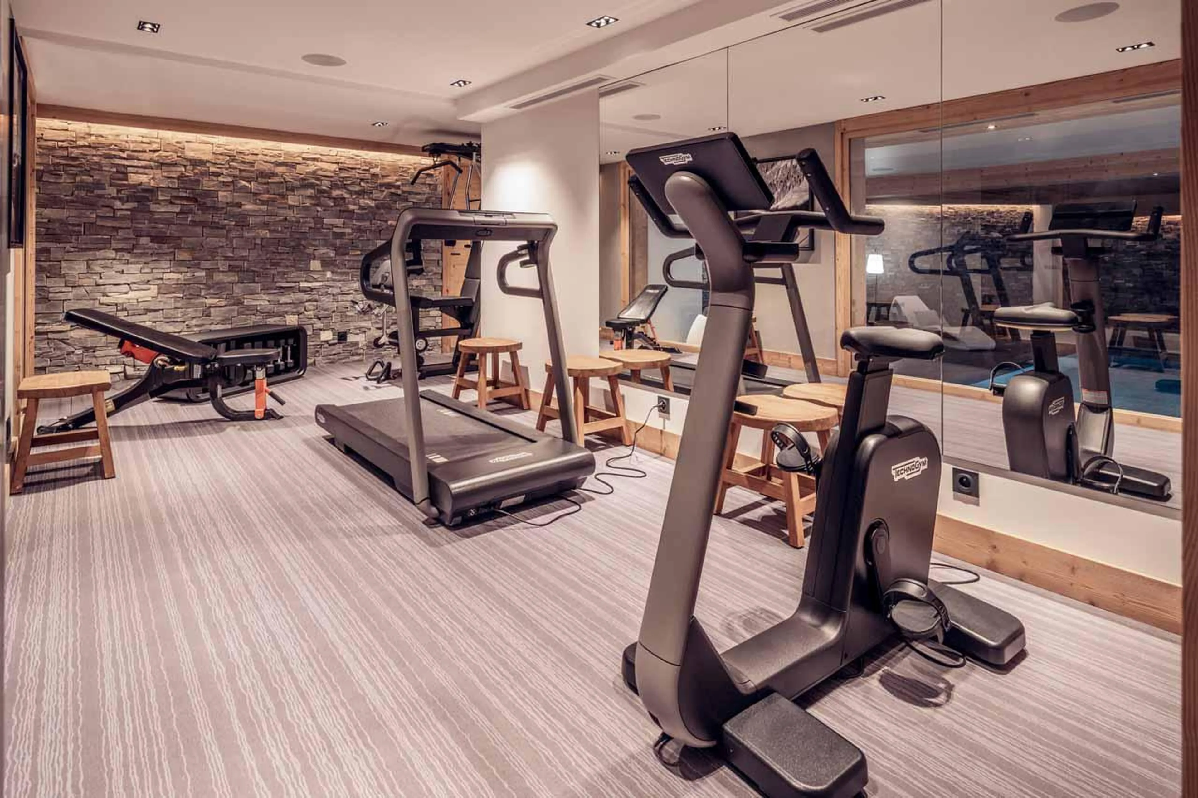 Fitness room at Chalet Harmony in Meribel
