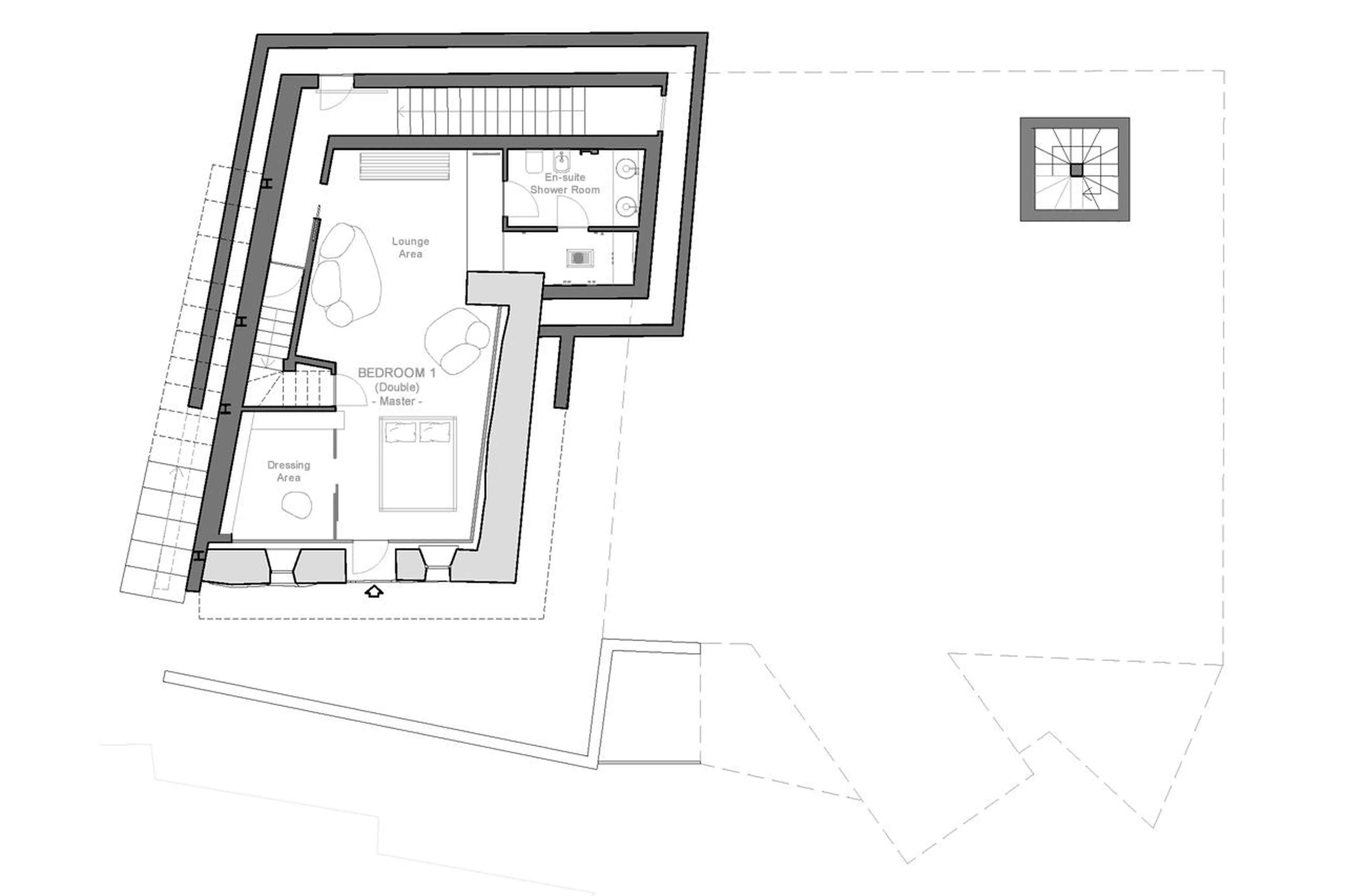 Level 1 floor plan of Chalet Heritage Carrel in Valtournenche