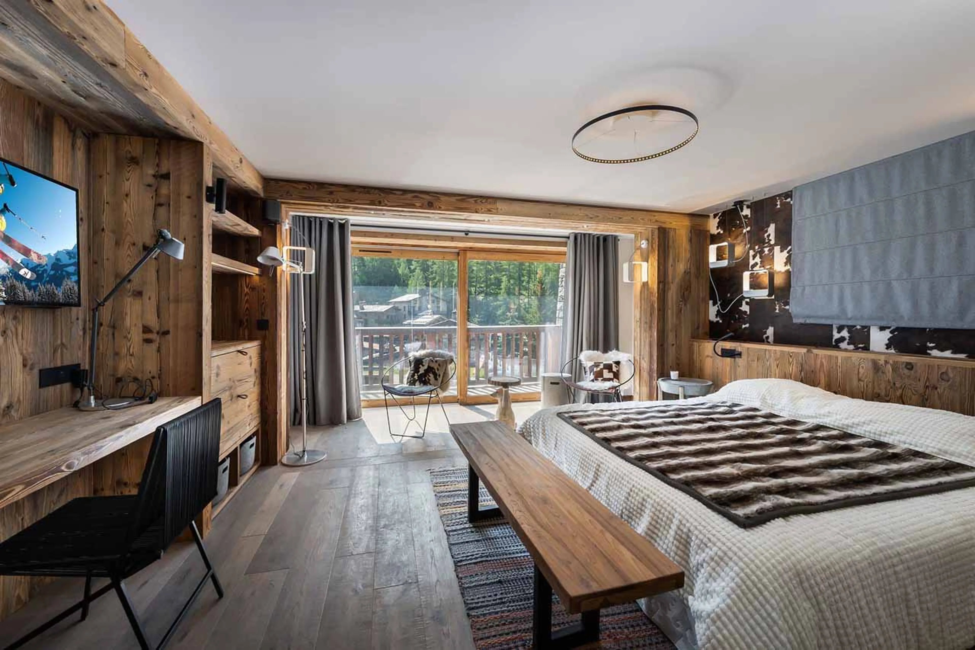 Bedroom three at Chalet Hermine Blanche in Val d'Isere
