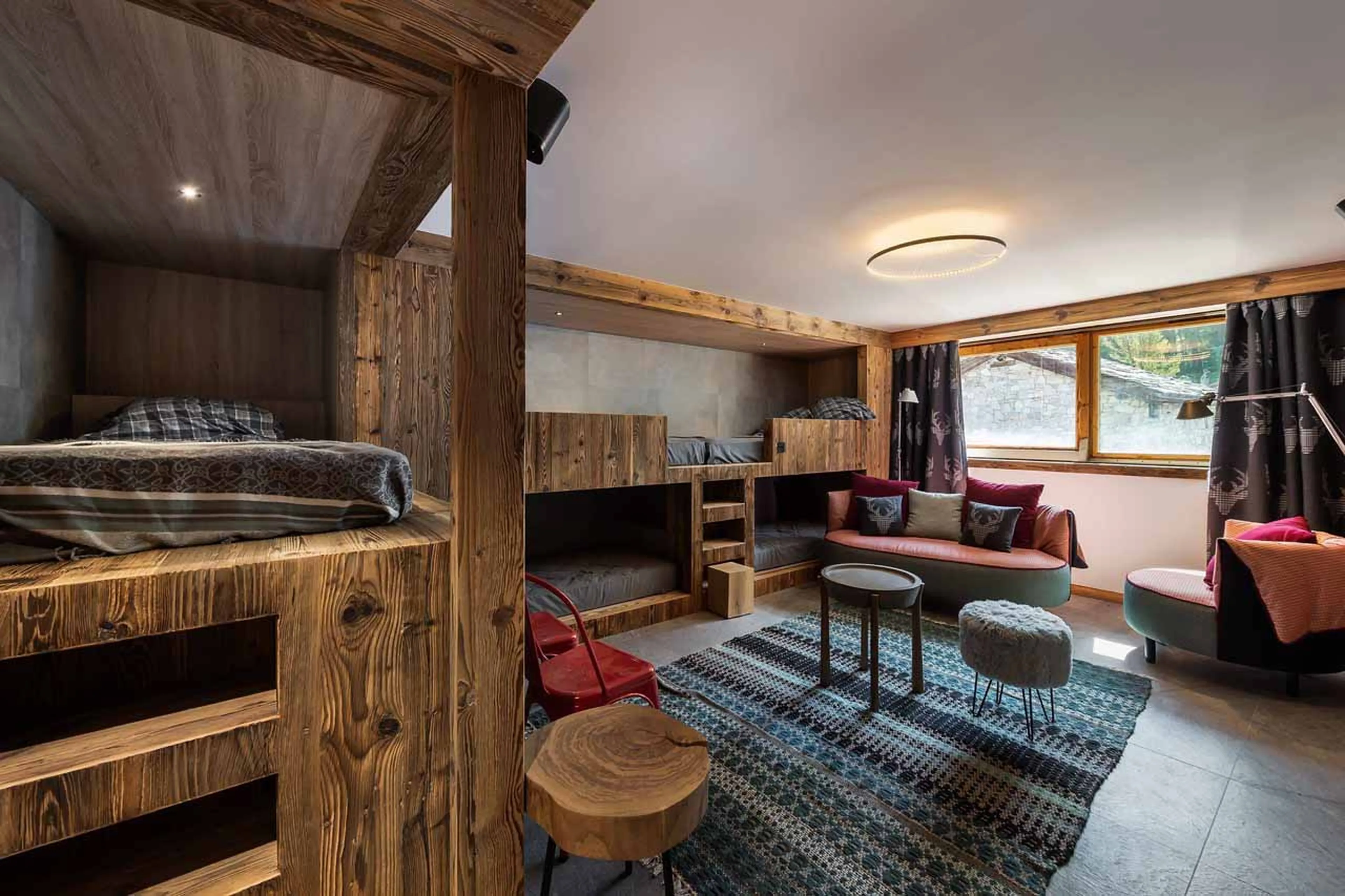 Bedroom five at Chalet Hermine Blanche in Val d'Isere