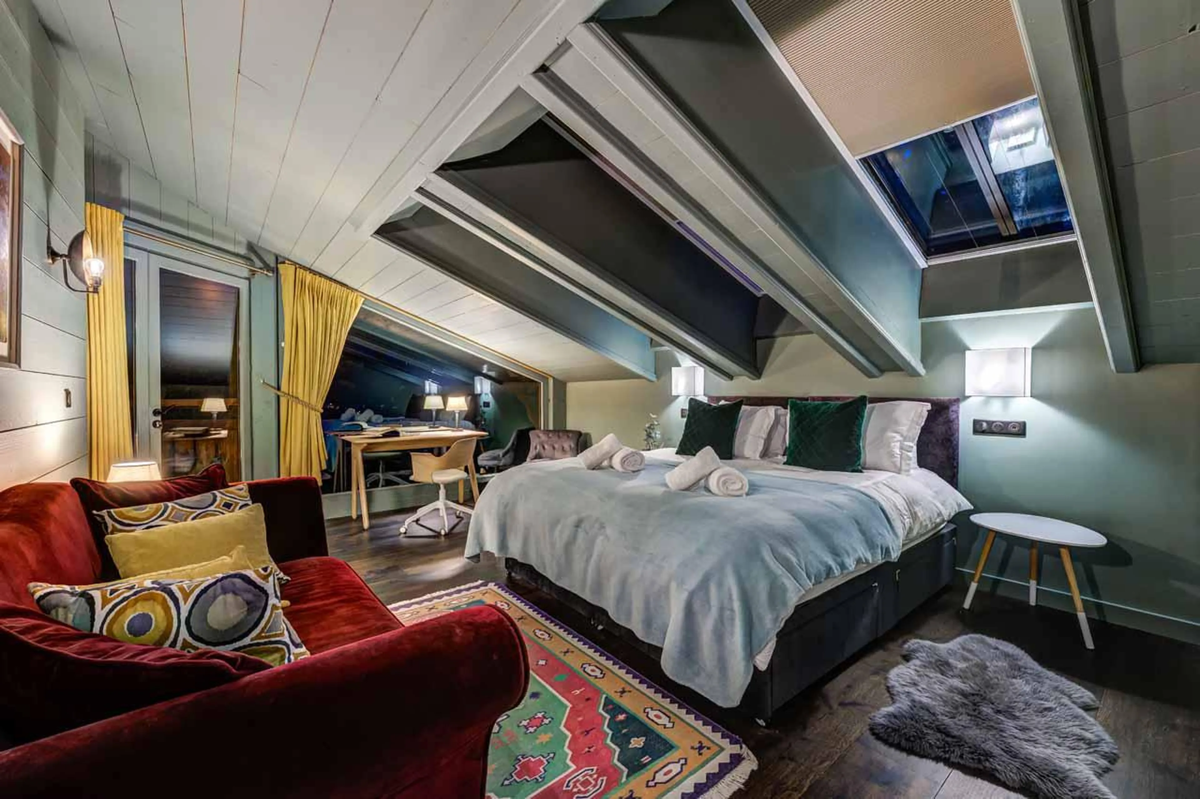 Views from bedroom one at Hibou in Chamonix