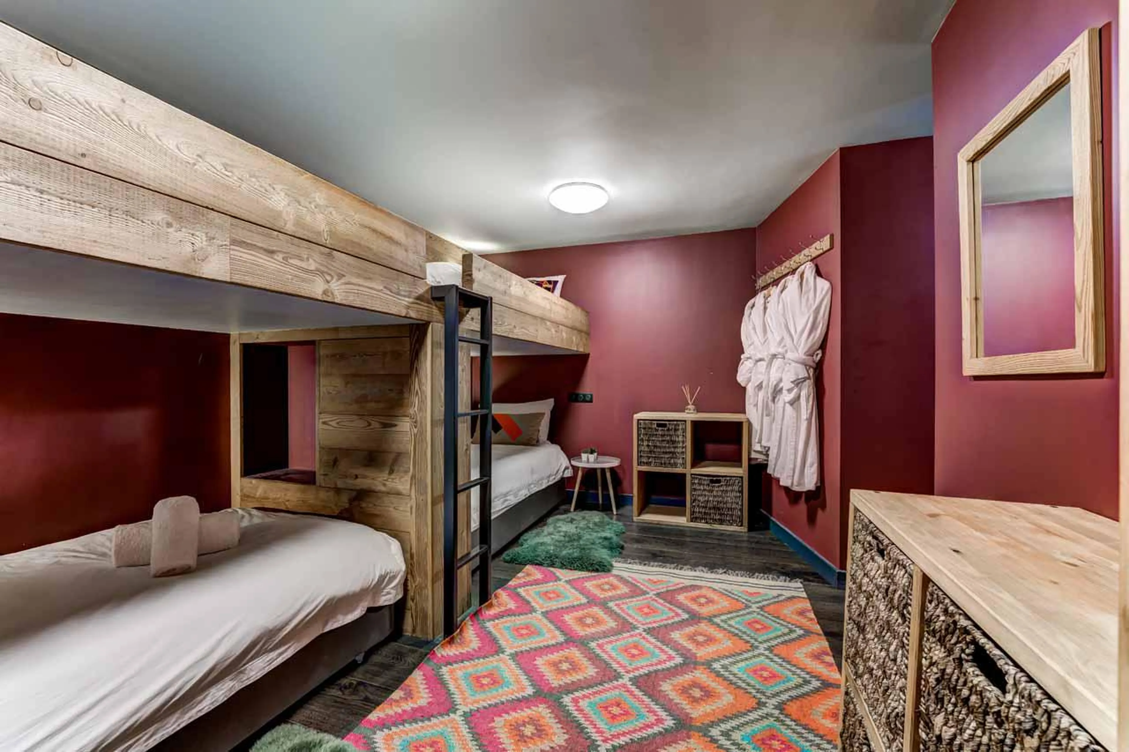 Bunk beds at Hibou in Chamonix