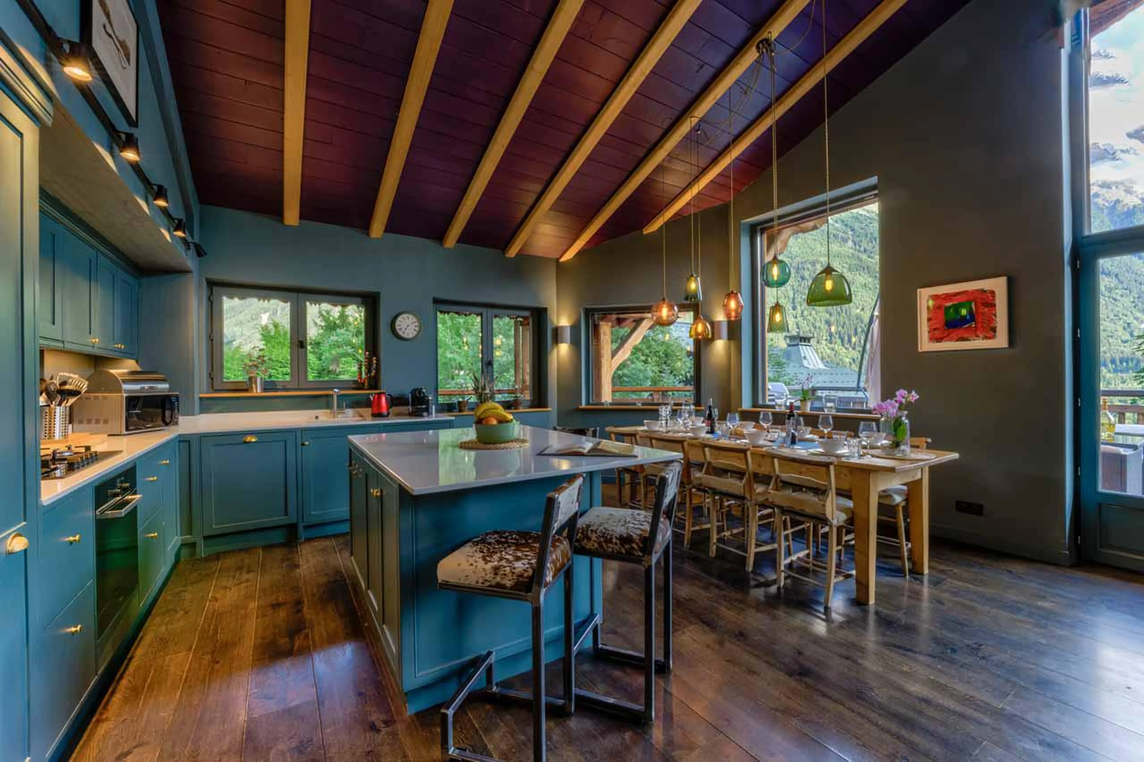 Kitchen at Hibou in Chamonix