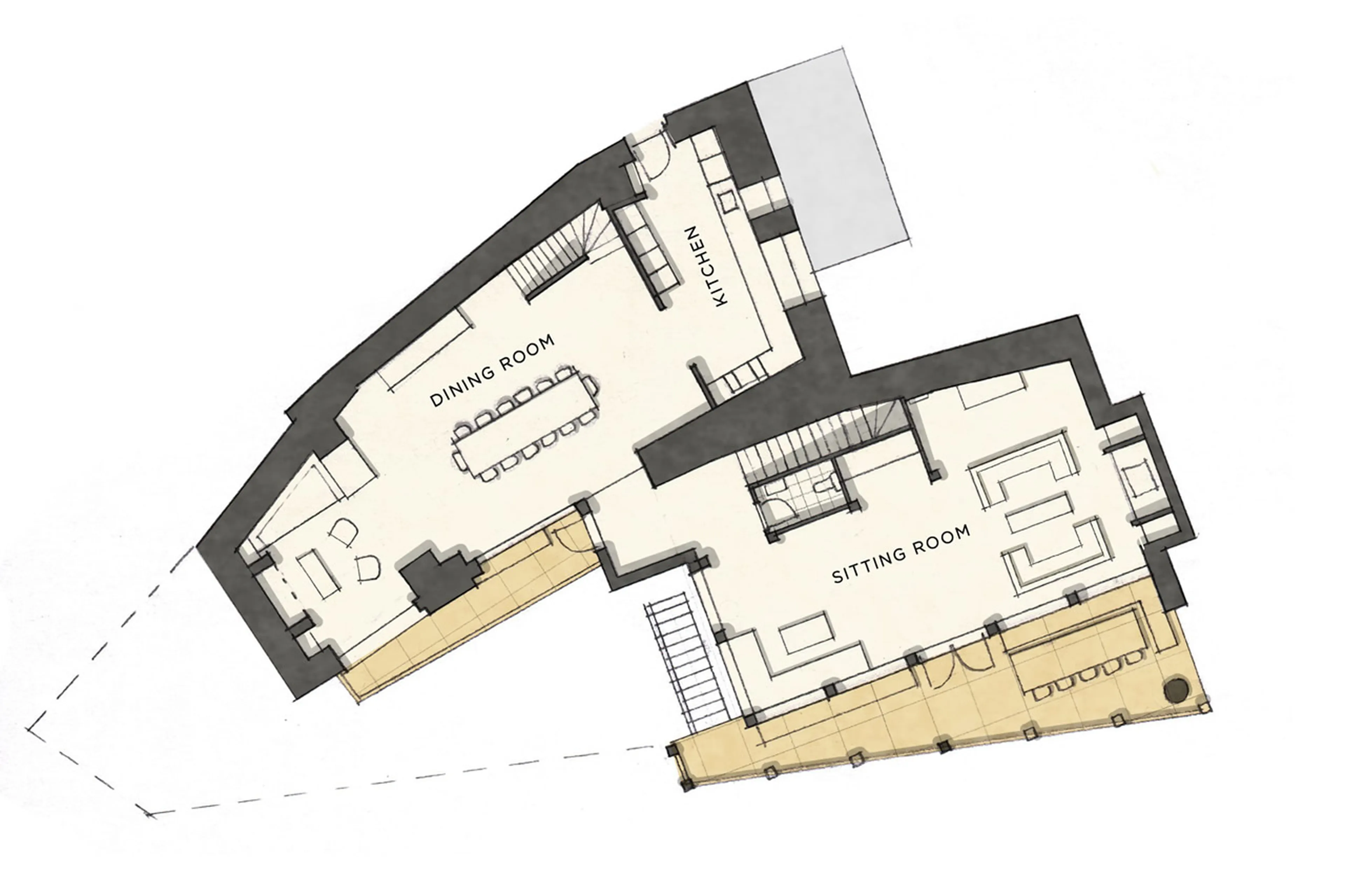 Level 3 floor plan of Chalet Hibou in Le Miroir