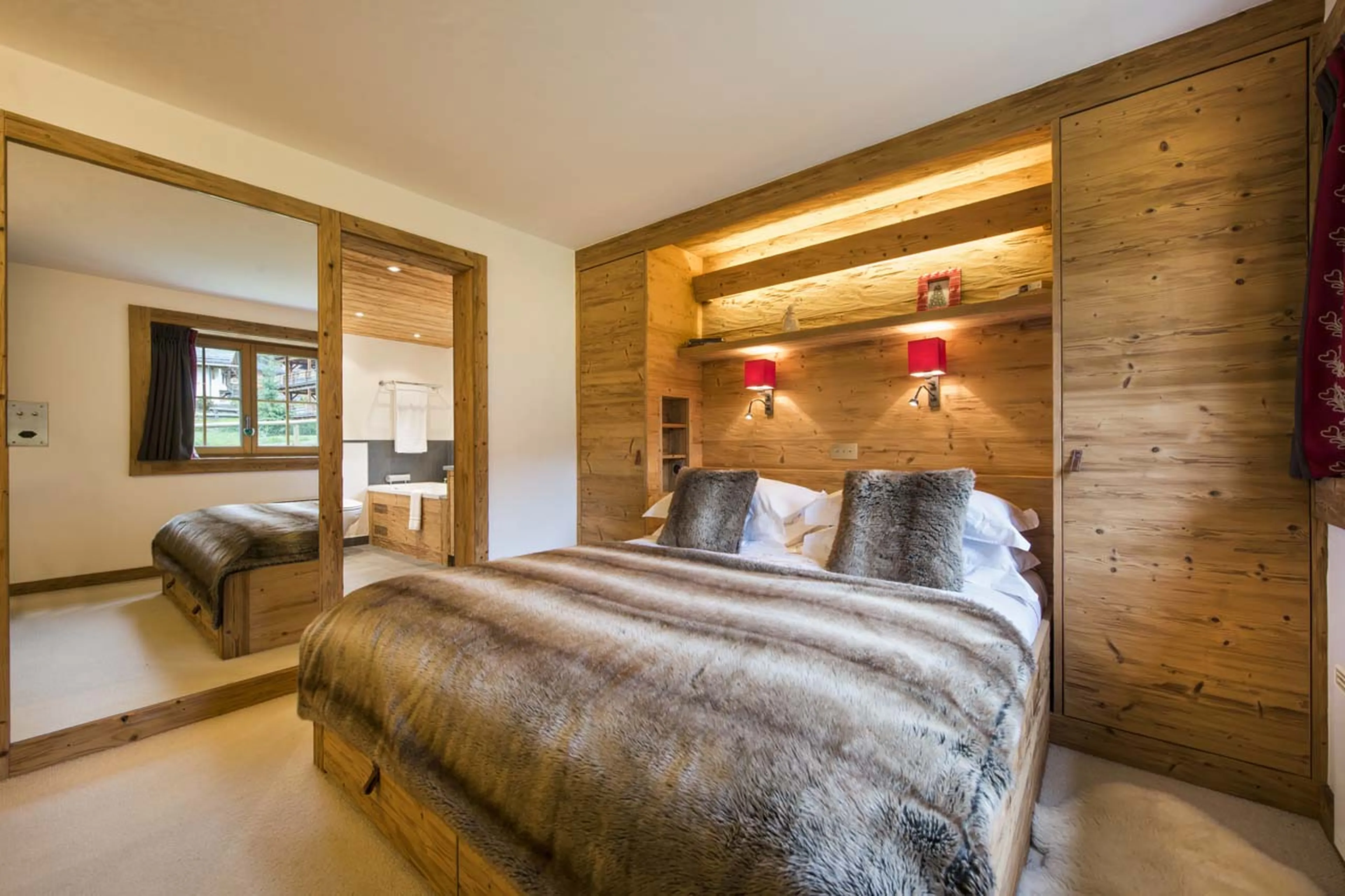 Bedroom one at Apartment Hickory in Verbier