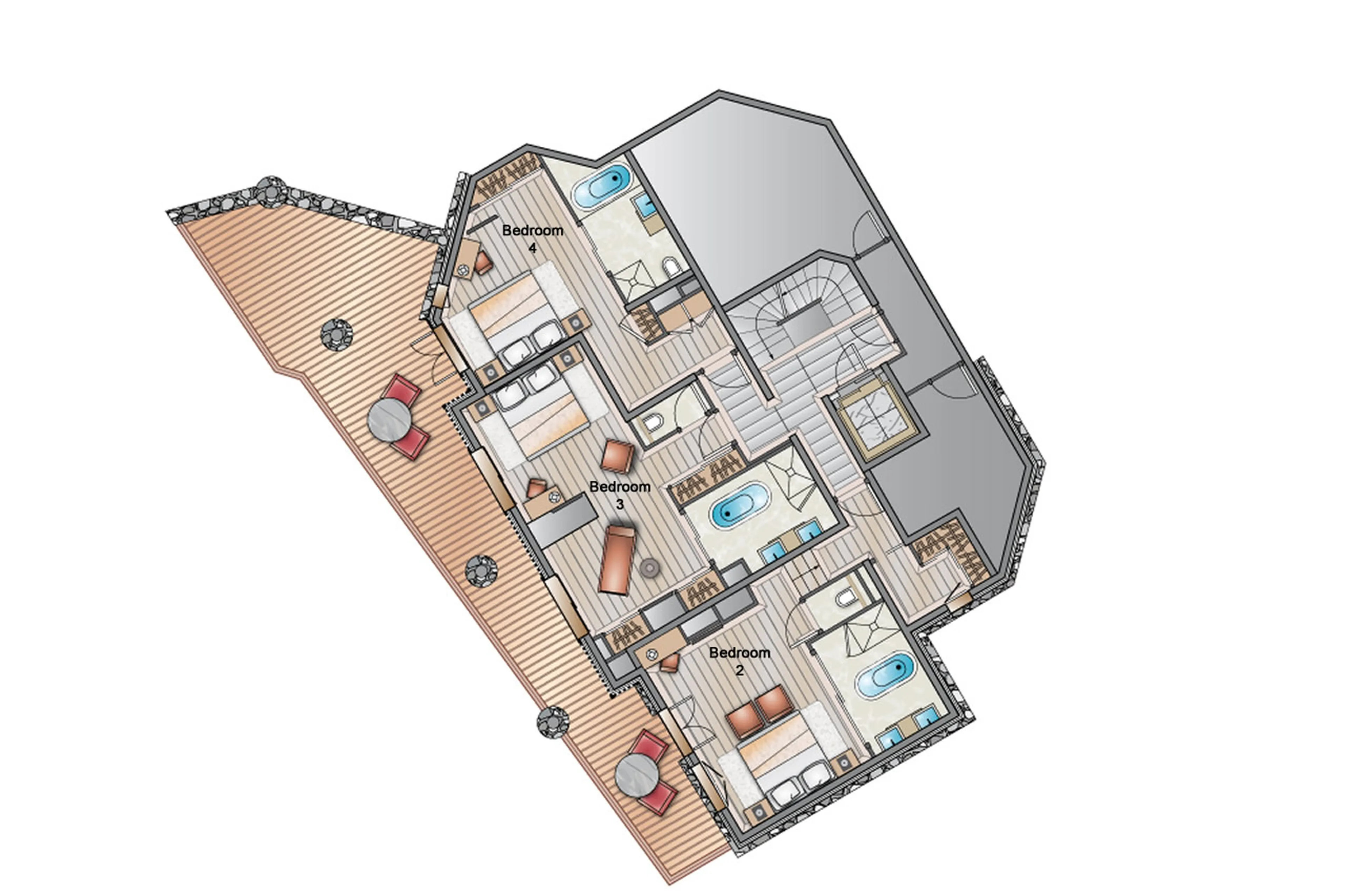 Level -1 floor plan of Chalet Hidden Peak in Courchevel 1850