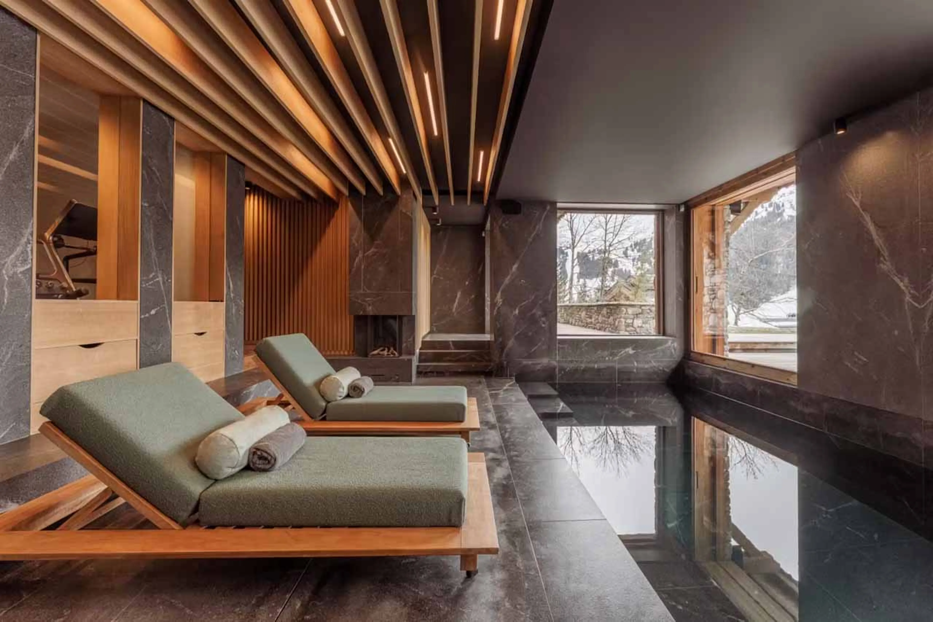 Loungers at Chalet Himalaya in Meribel