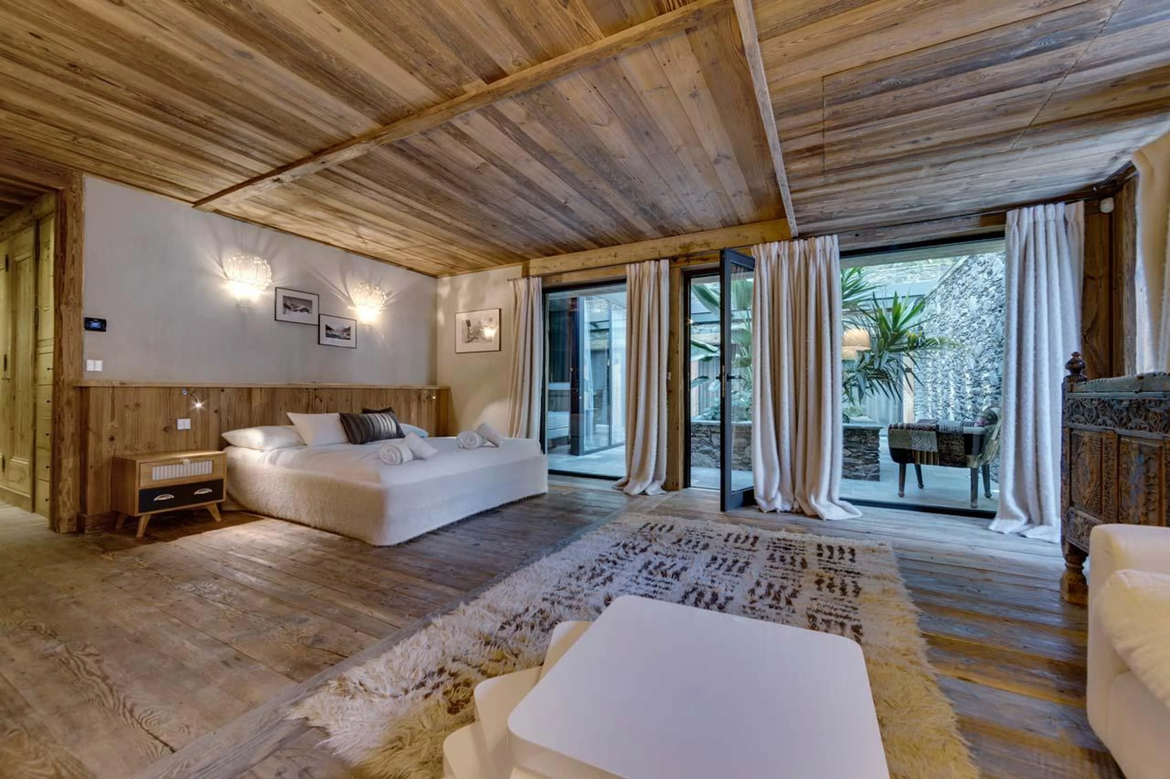 Bedroom one at Chalet Husky in Val d'Isere