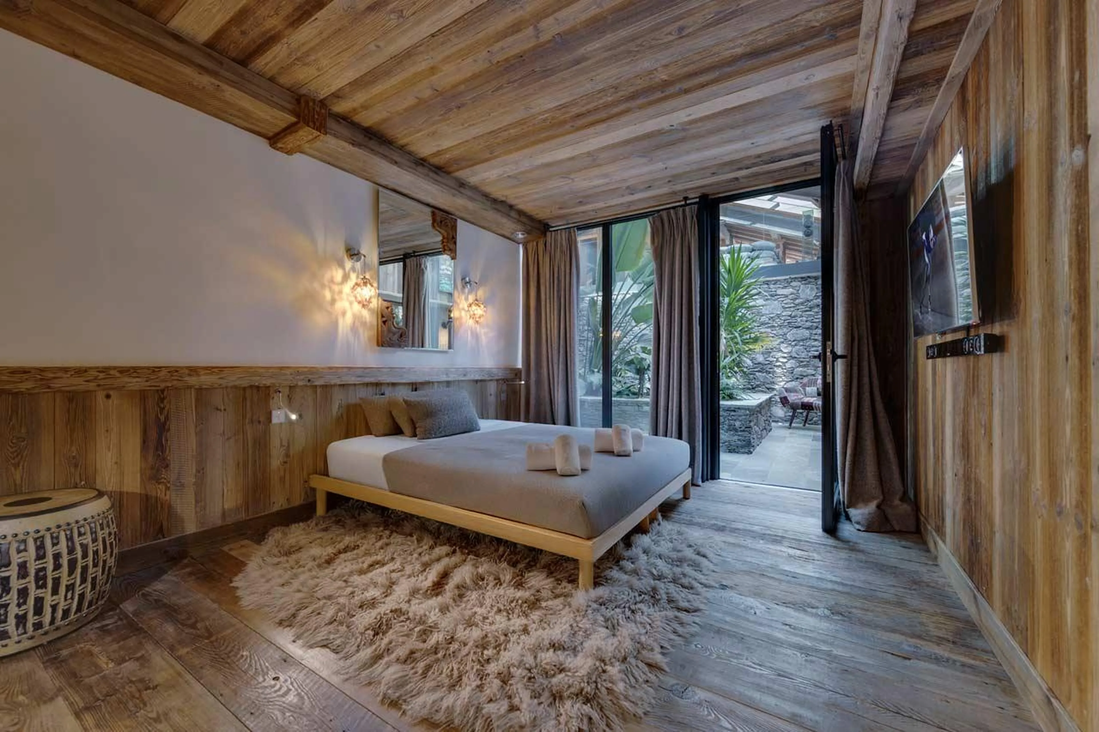 Bedroom two at Chalet Husky in Val d'Isere