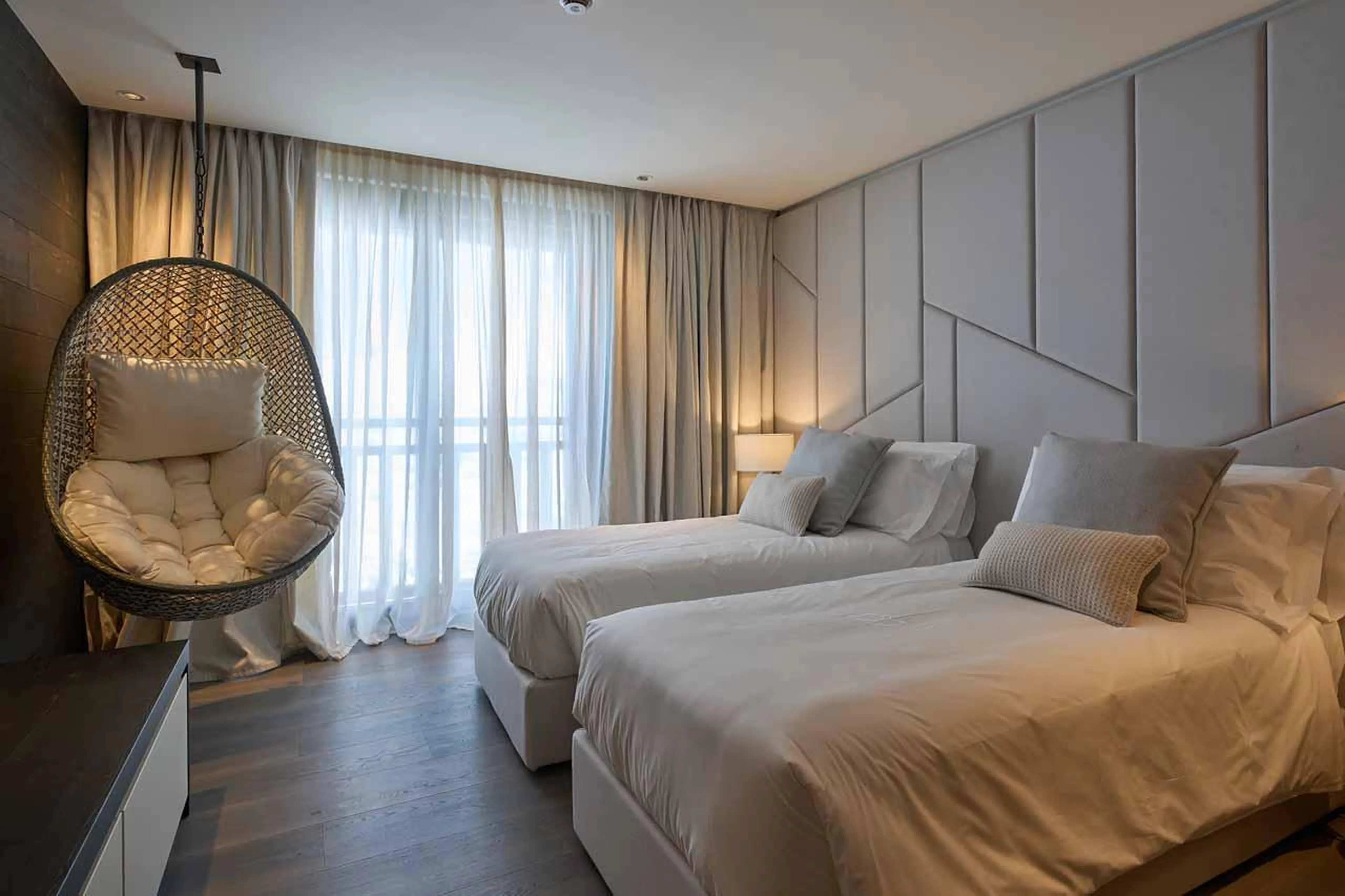 Bedroom five at Chalet Il Gufo in Cervinia