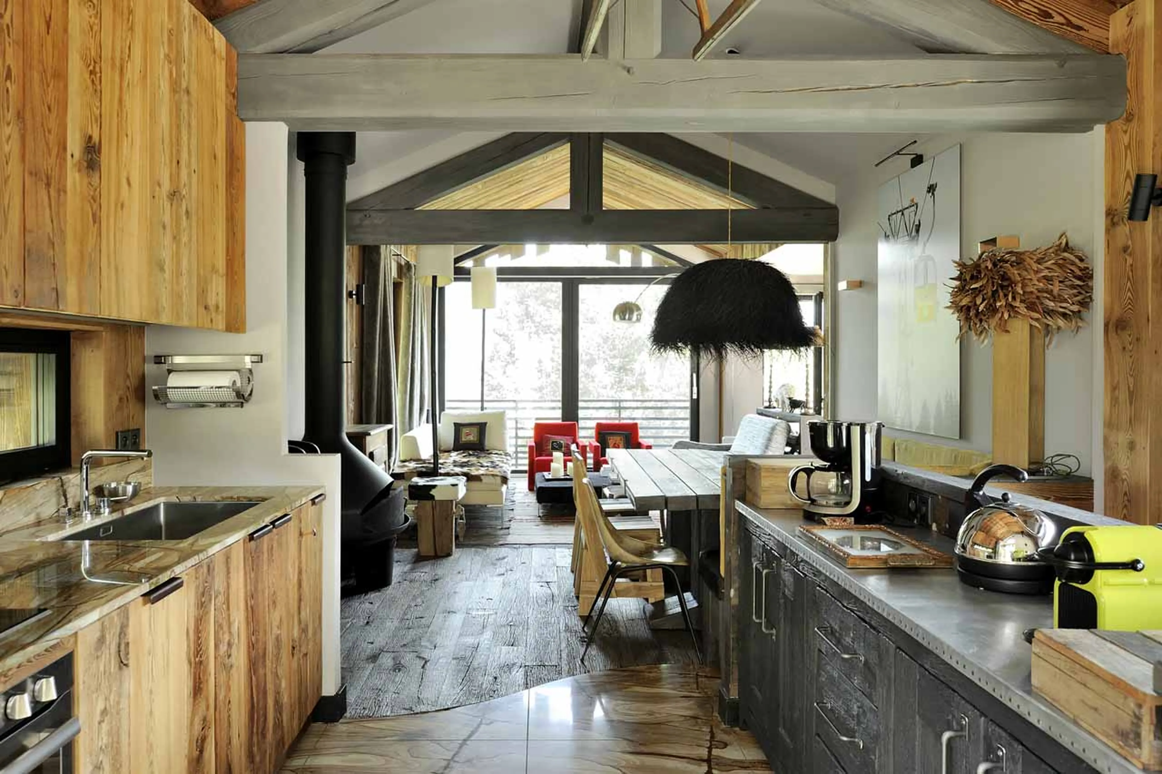 Kitchen at Chalet Ililissat in Courchevel 1550