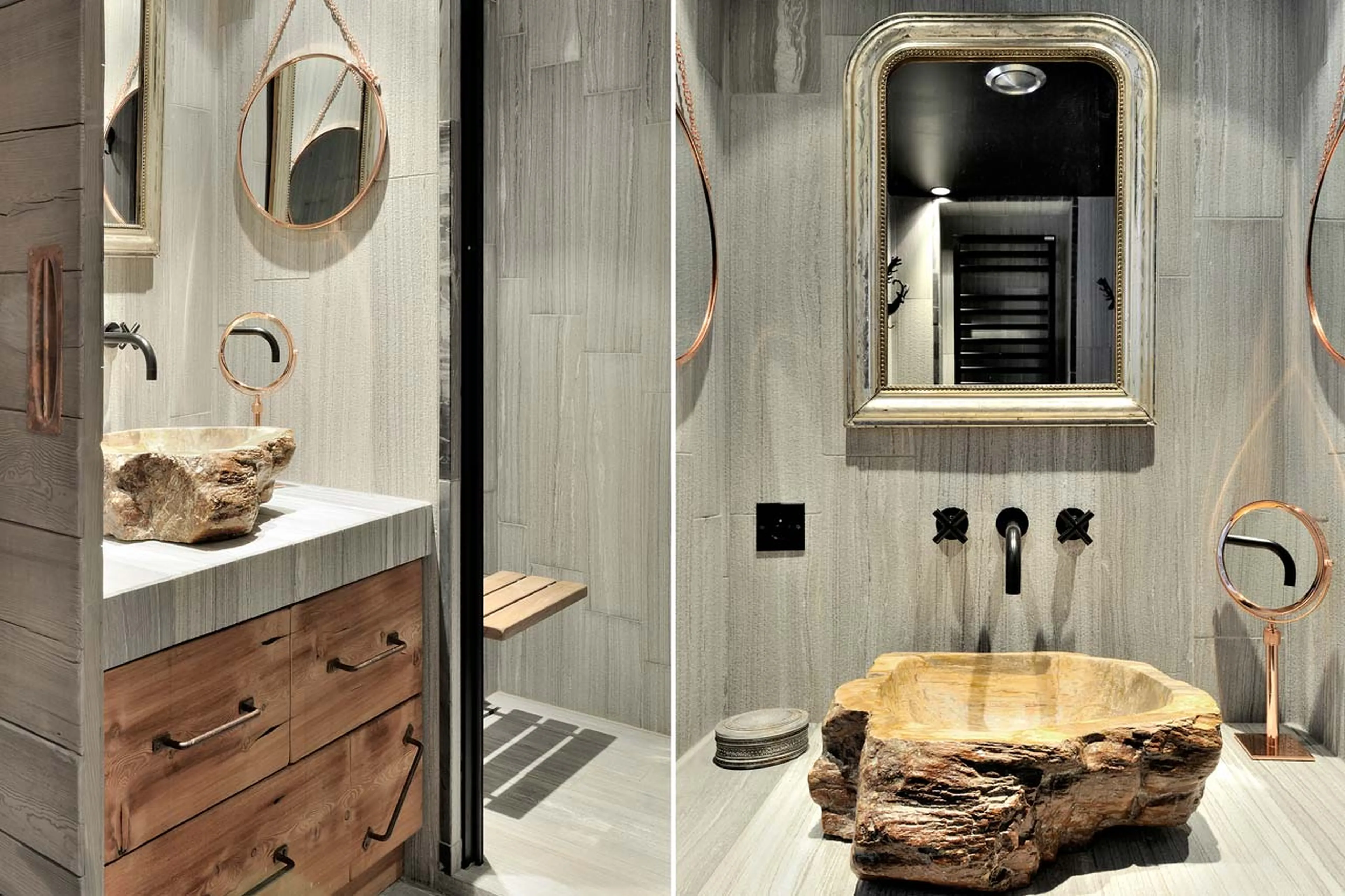 En-suite shower room in Chalet Ililissat in Courchevel 1550