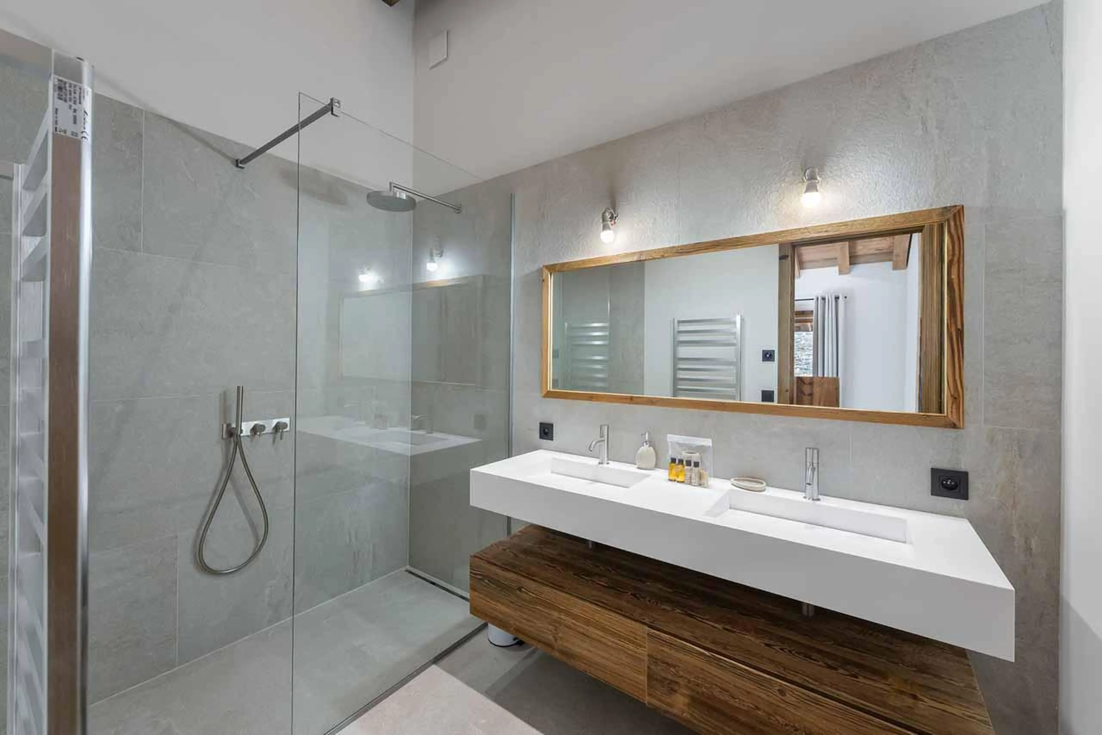 Shower room at Chalet Imladris in St Martin de Belleville
