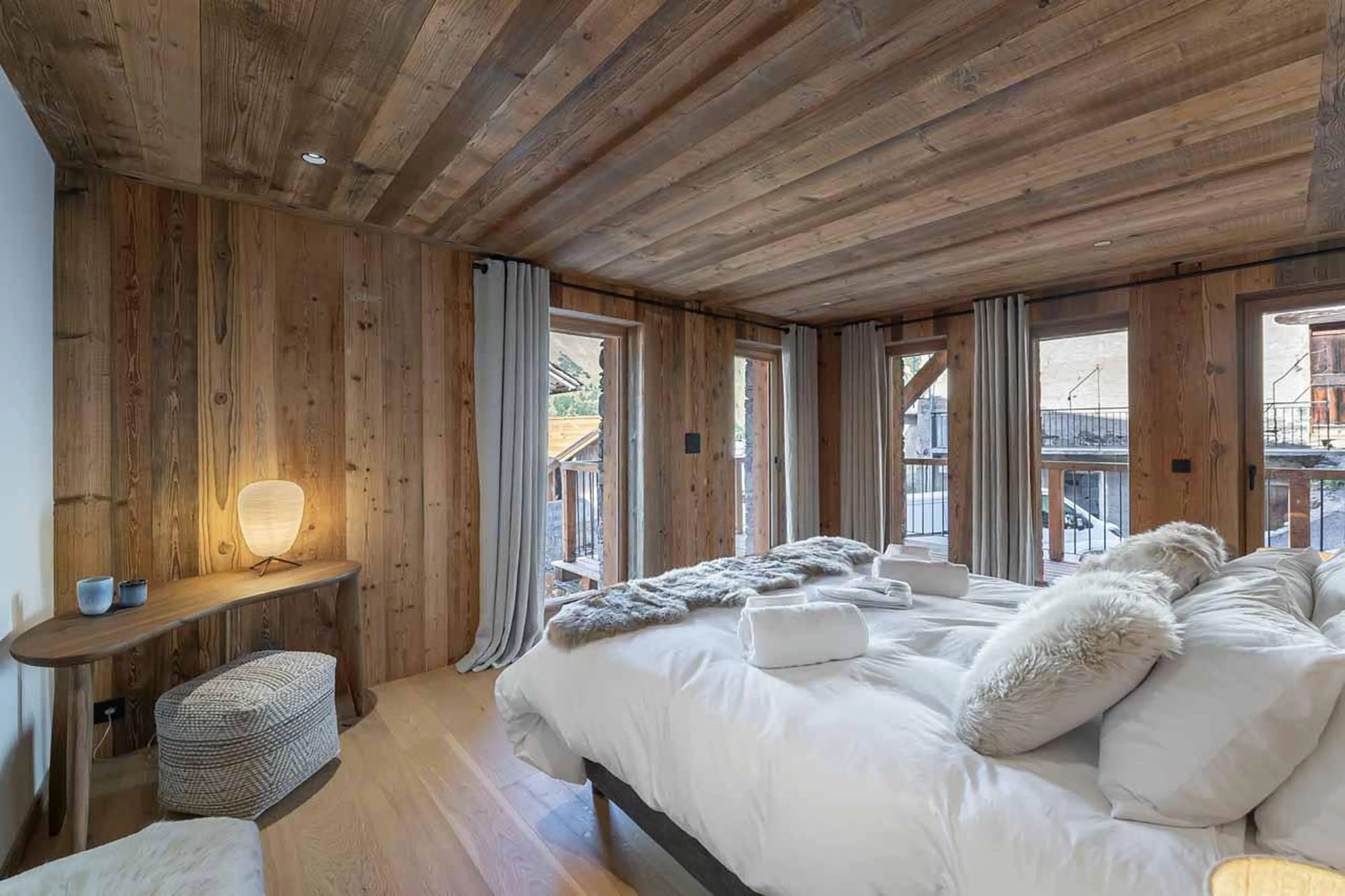 Bedroom three at Chalet Imladris in St Martin de Belleville
