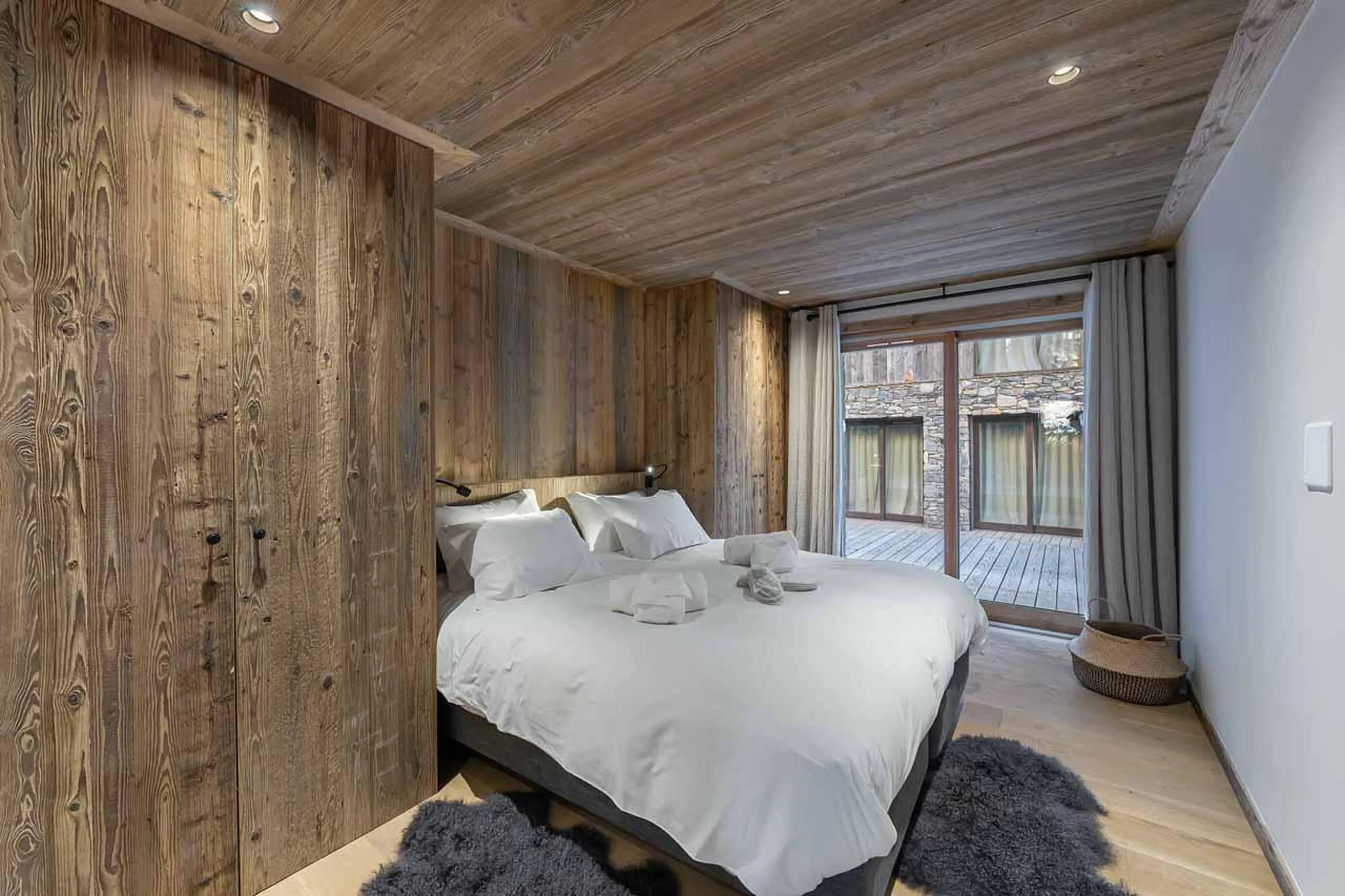 Bedroom four at Chalet Imladris in St Martin de Belleville