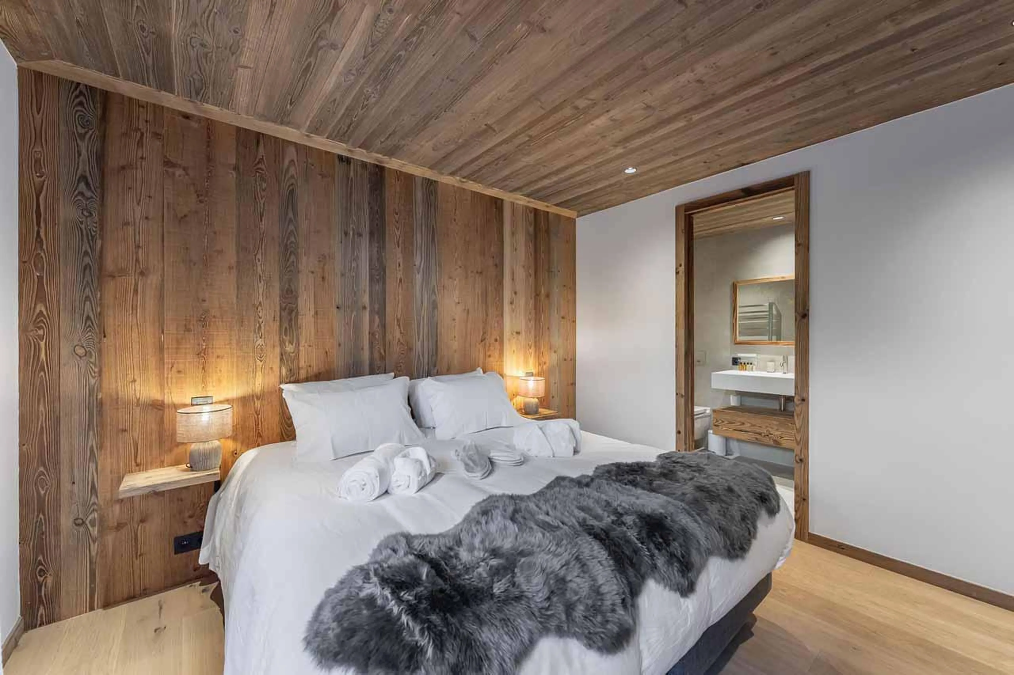 Bedroom five at Chalet Imladris in St Martin de Belleville