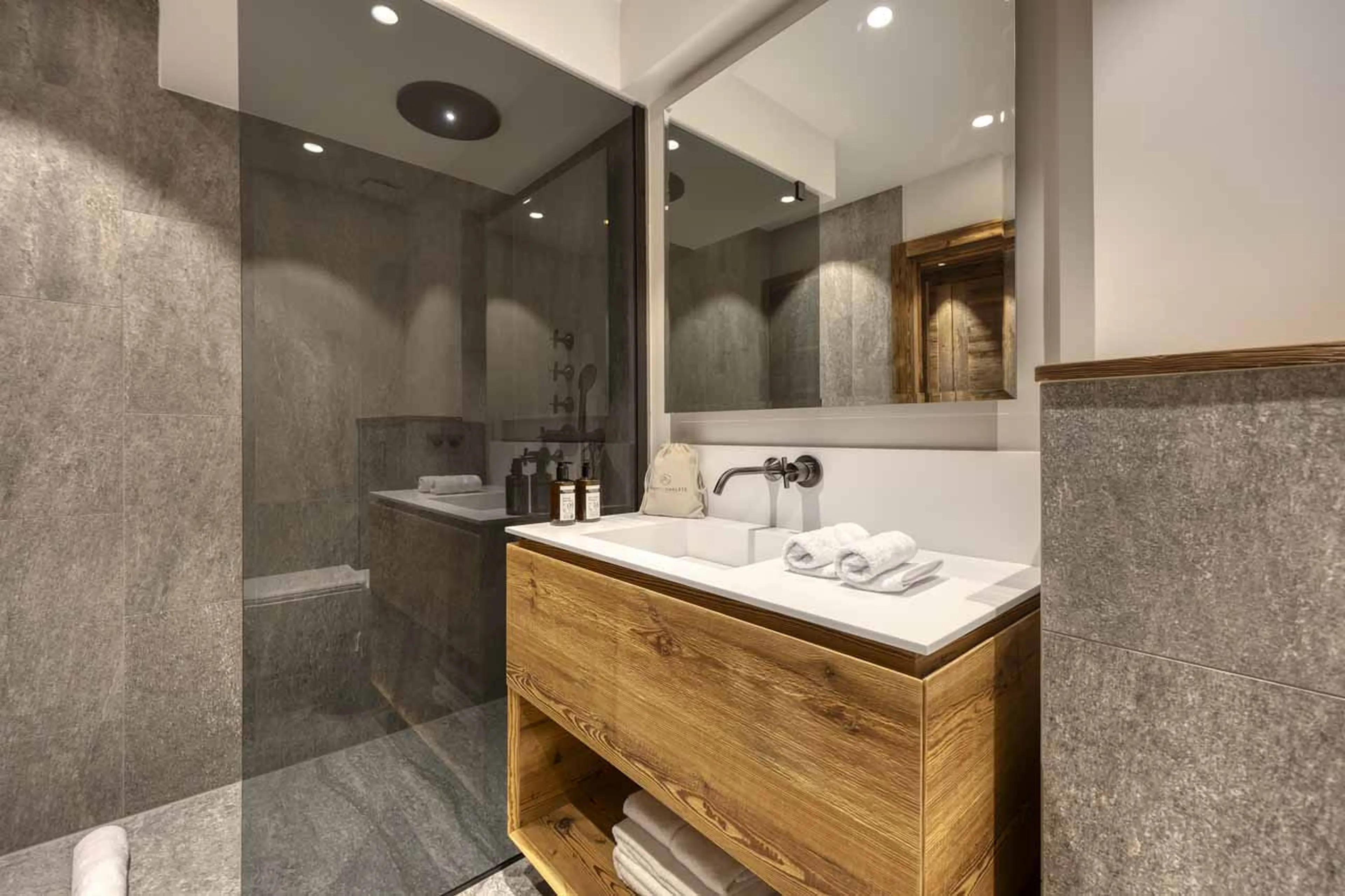 Bedroom 5 en-suite at Chalet Impala in Megeve