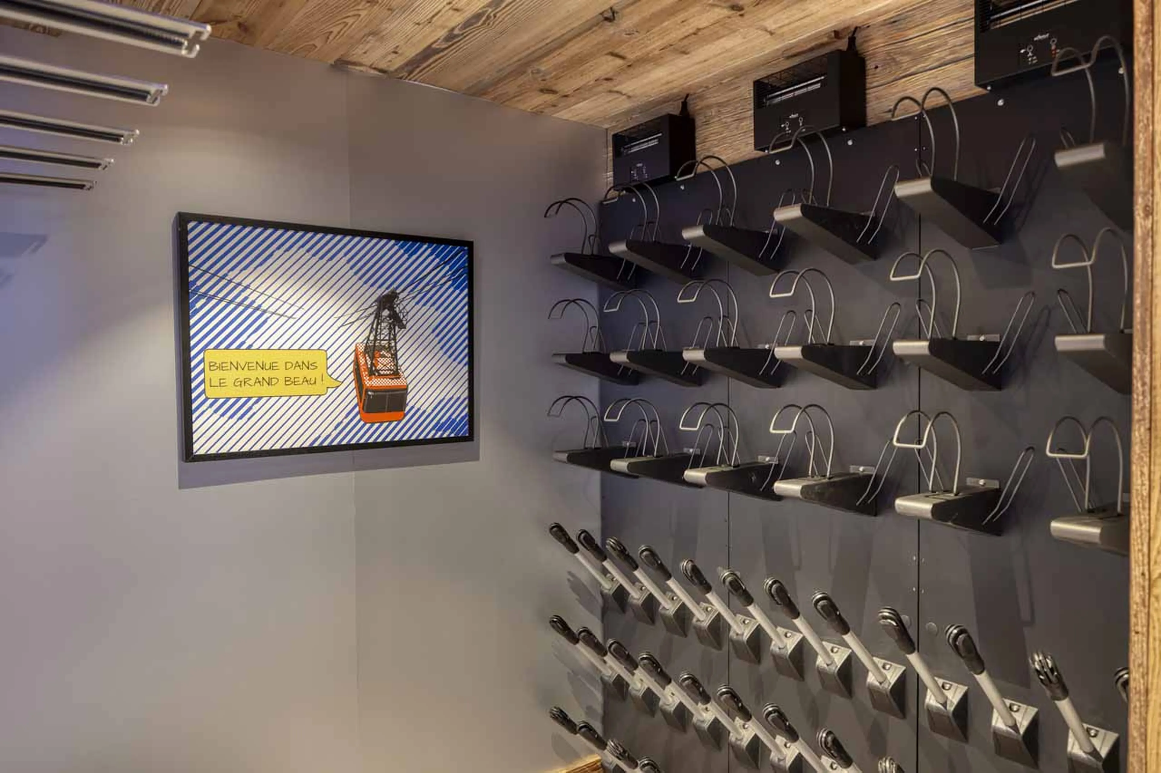 Ski room at Chalet Impala in Megeve