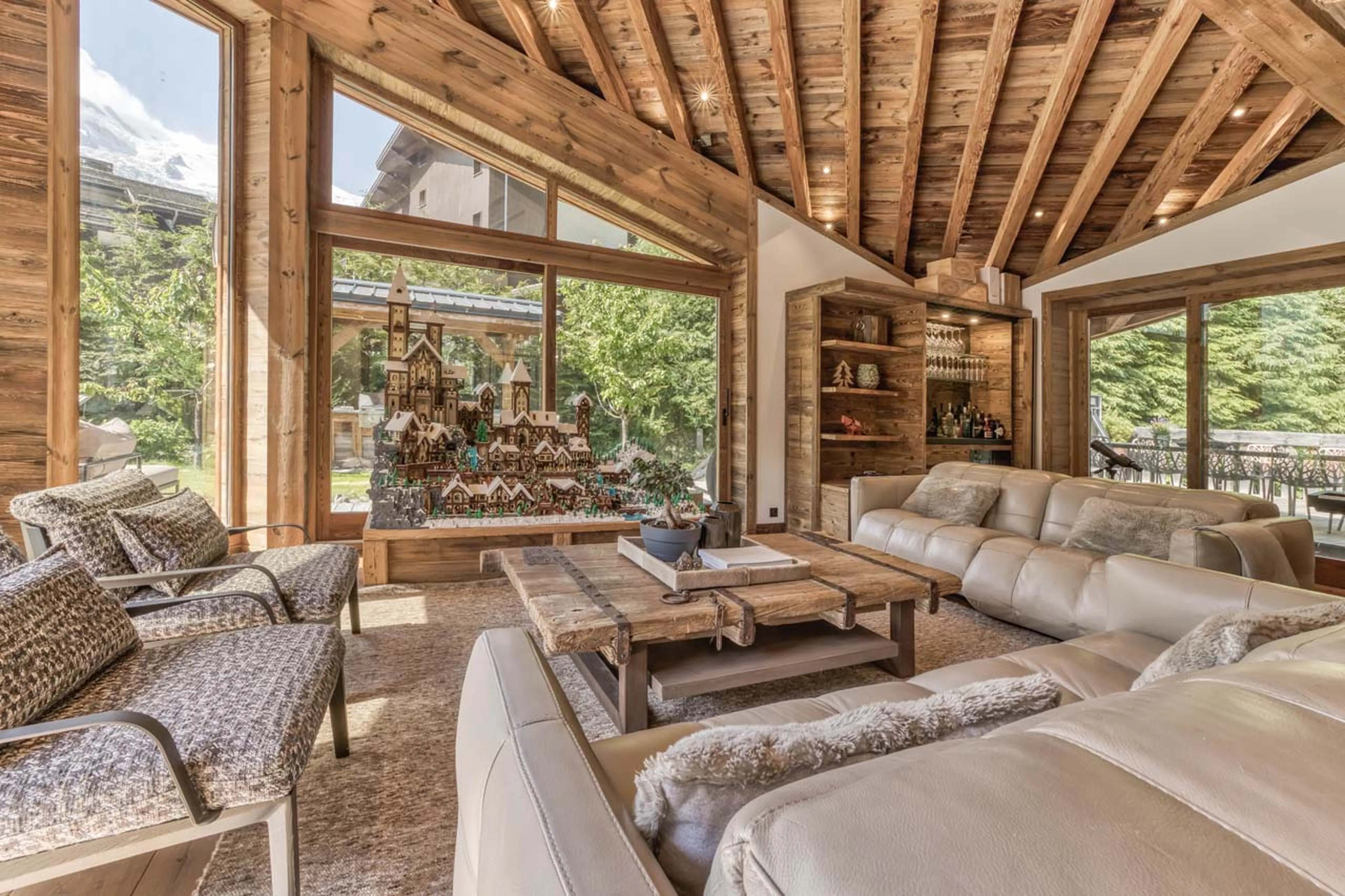 Sitting area in Chalet Indigo, Chamonix