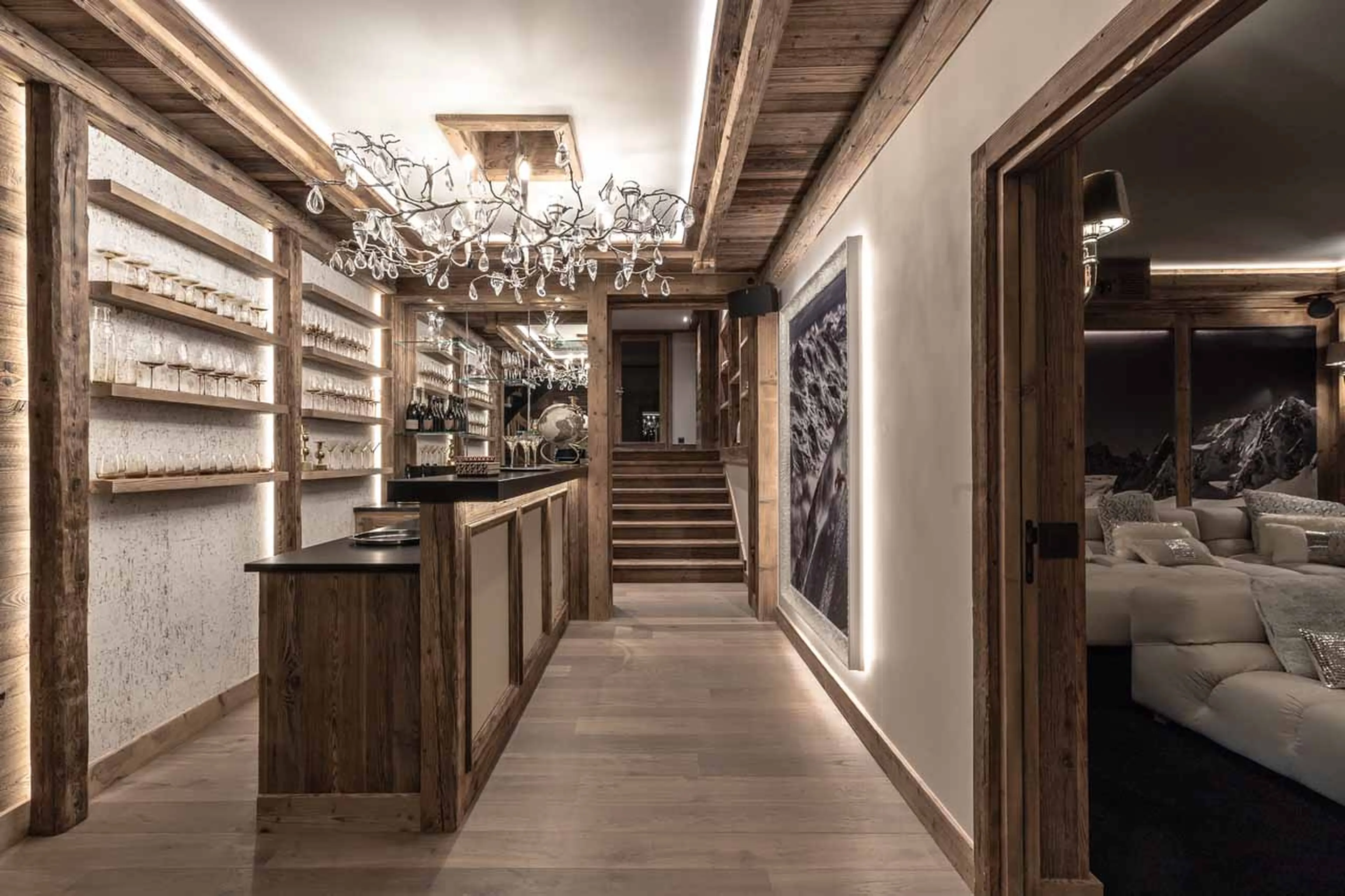 Bar at Chalet Infinity in Chamonix