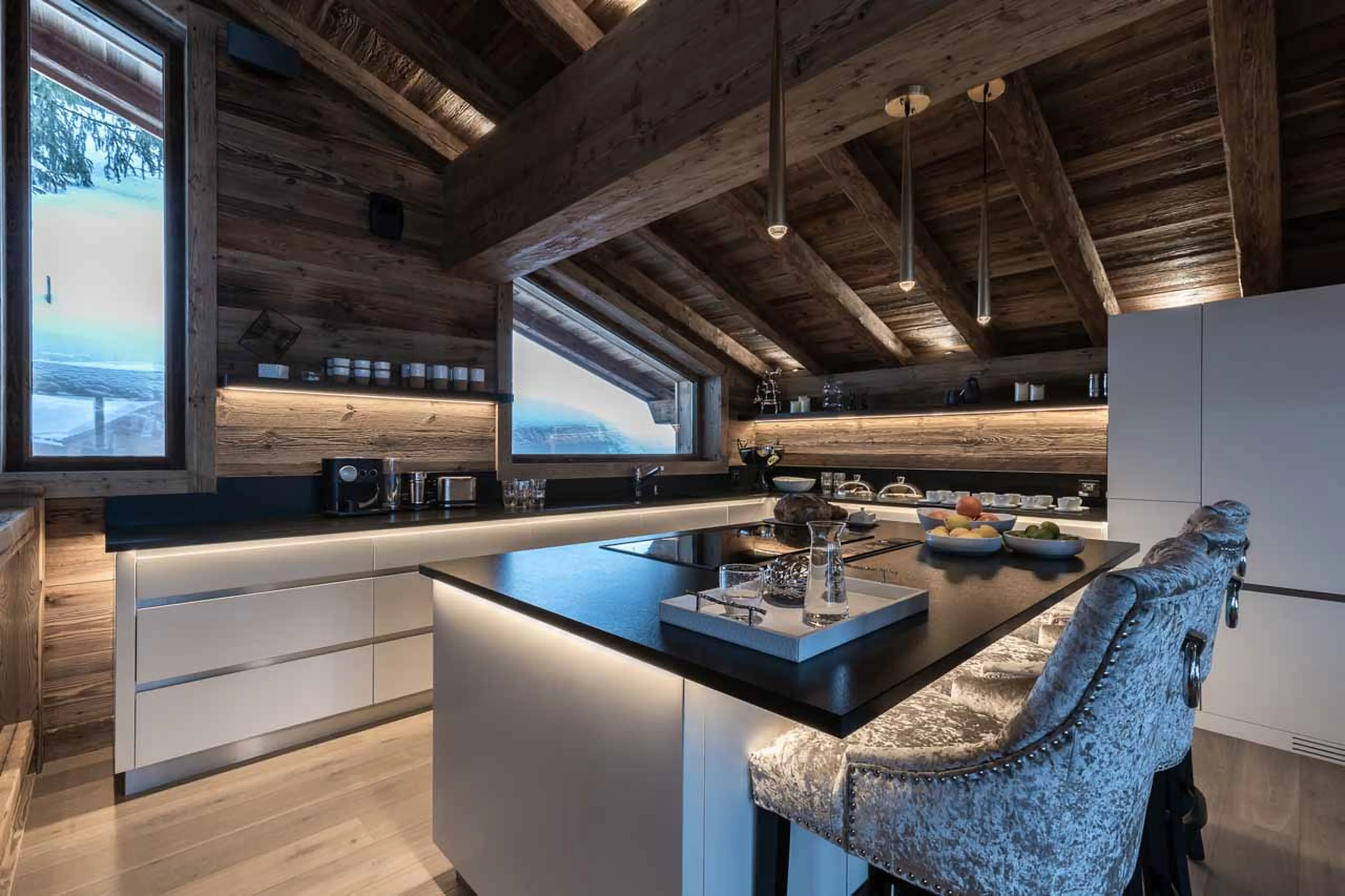 Breakfast bar at Chalet Infinity in Chamonix