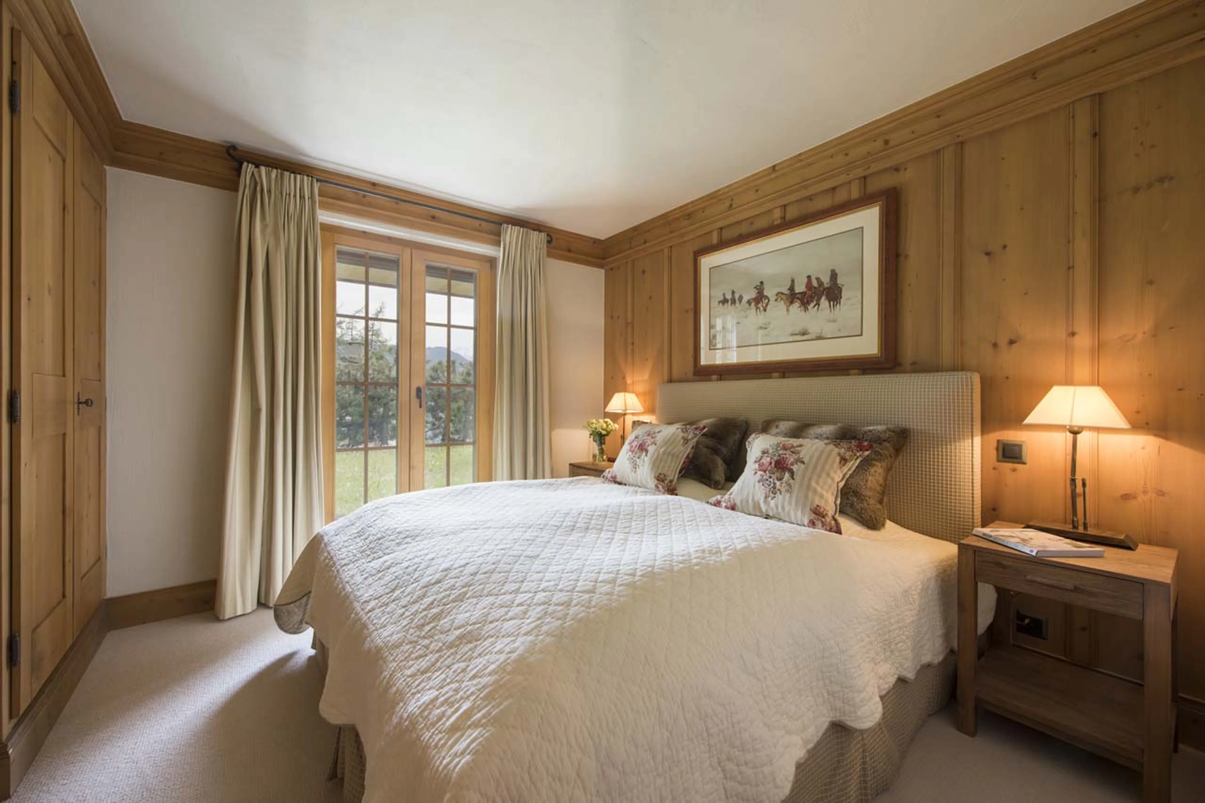Bedroom two in Chalet Ivouette in Verbier