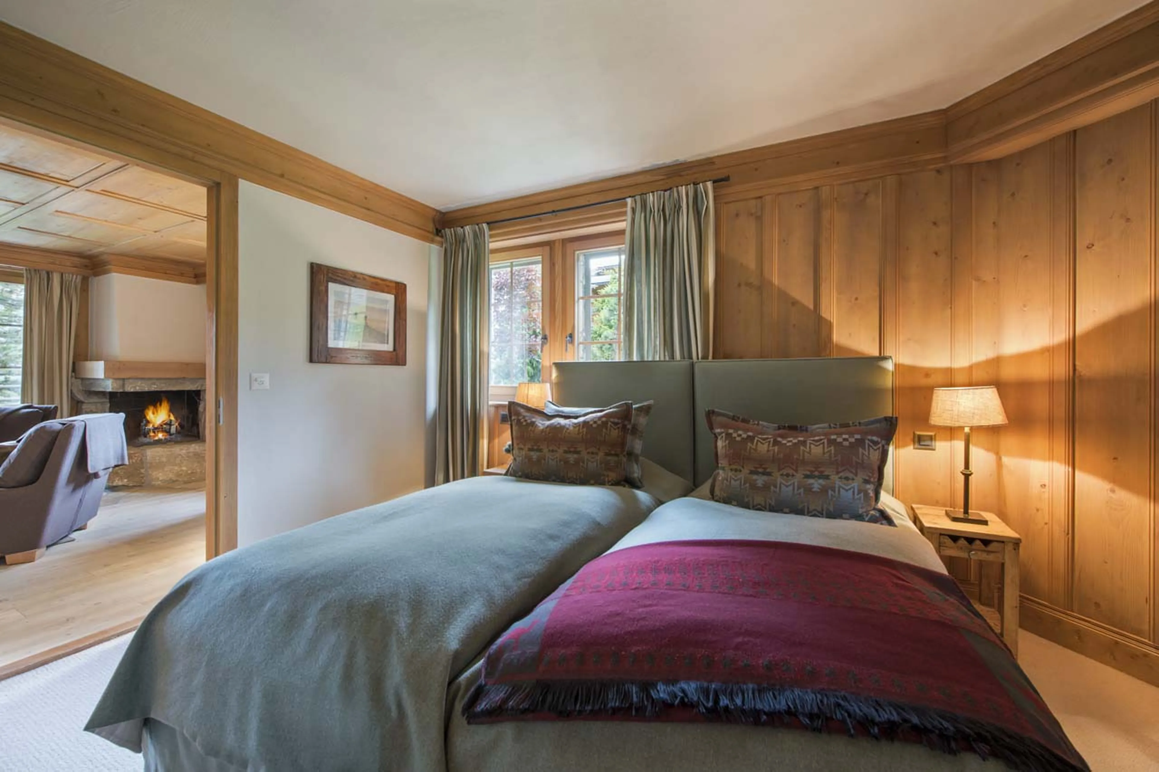Bedroom four in Chalet Ivouette in Verbier