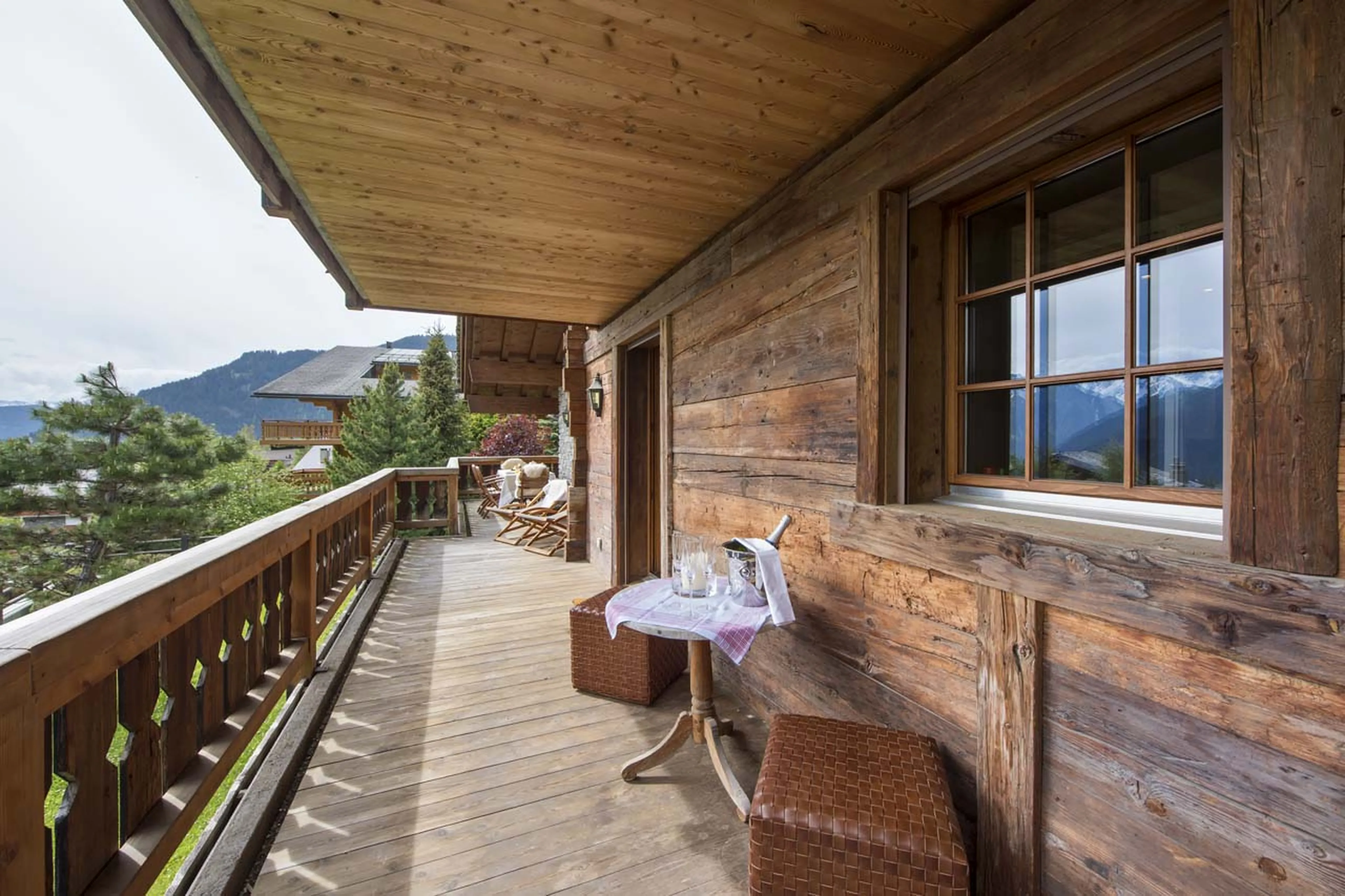 First floor terrace at Chalet Ivouette in Verbier