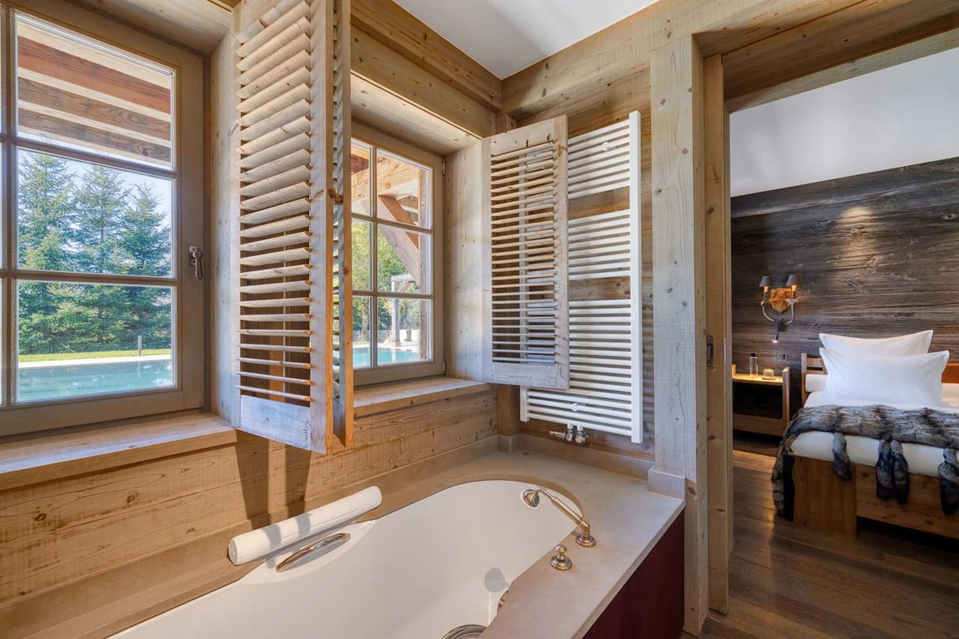 En-suite bathroom in Chalet Izoard in Megeve