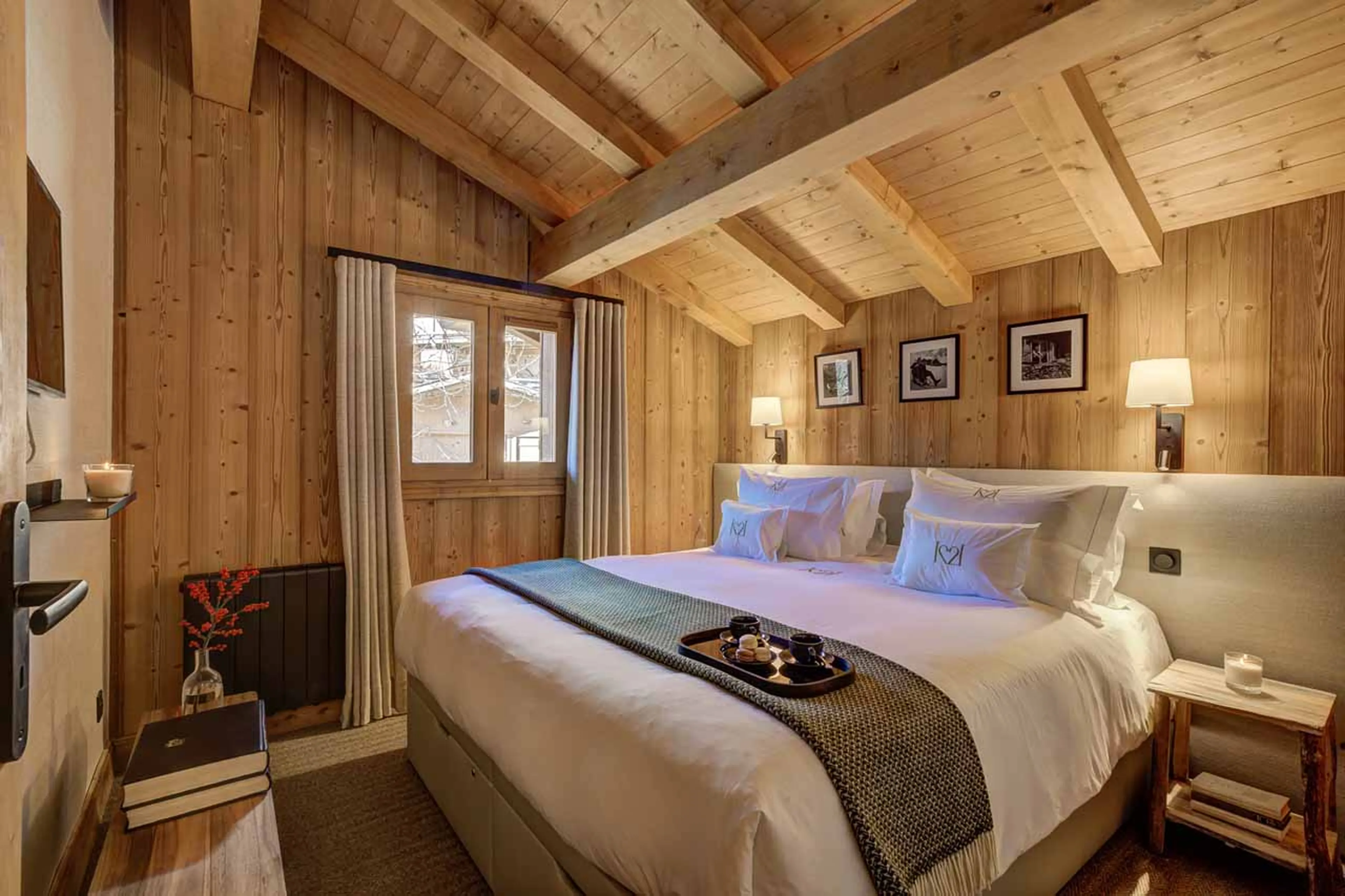 Bedroom one at Chalet K2L in Megeve