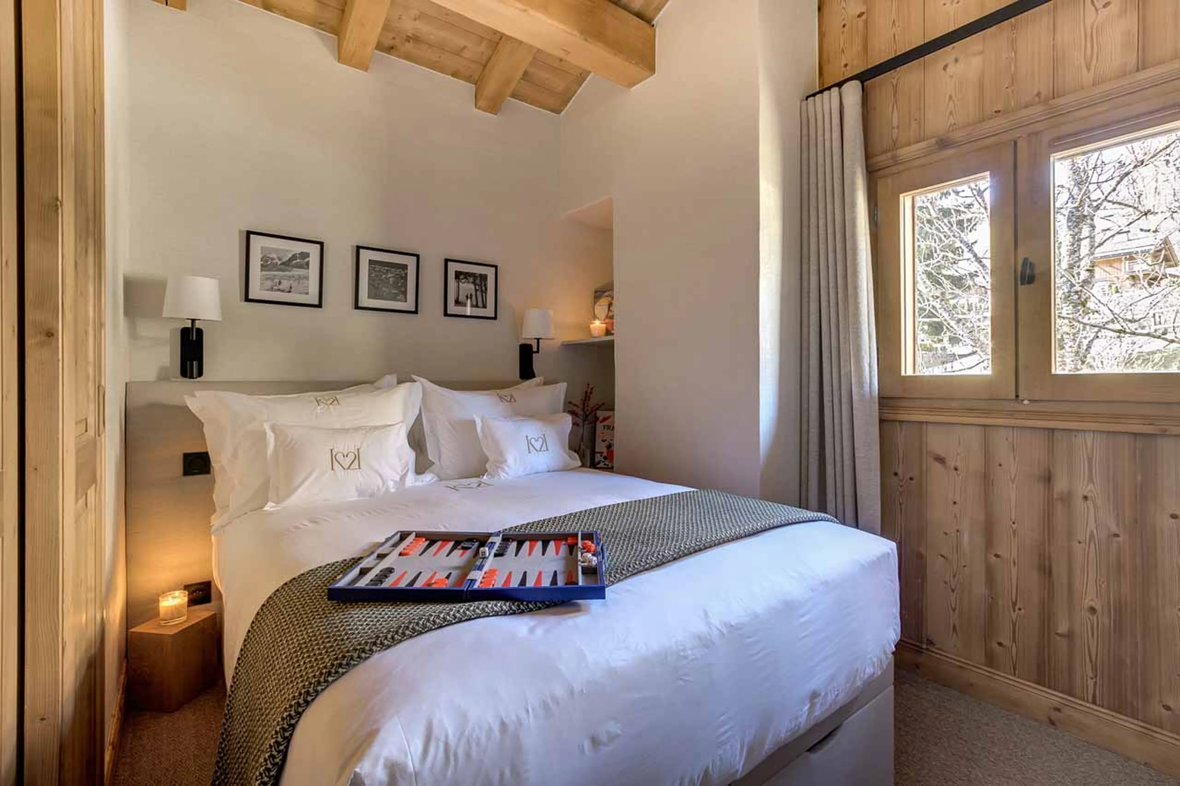 Bedroom two at Chalet K2L in Megeve