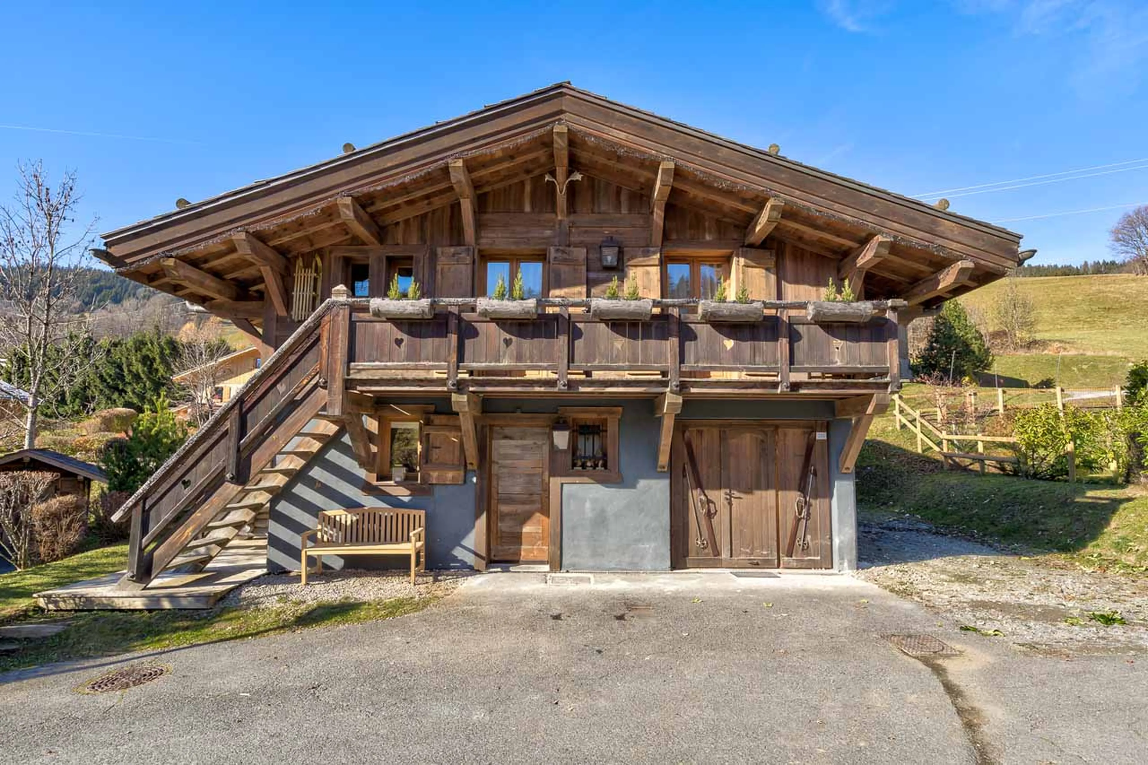 Exterior of Chalet K2L in Megeve in summer