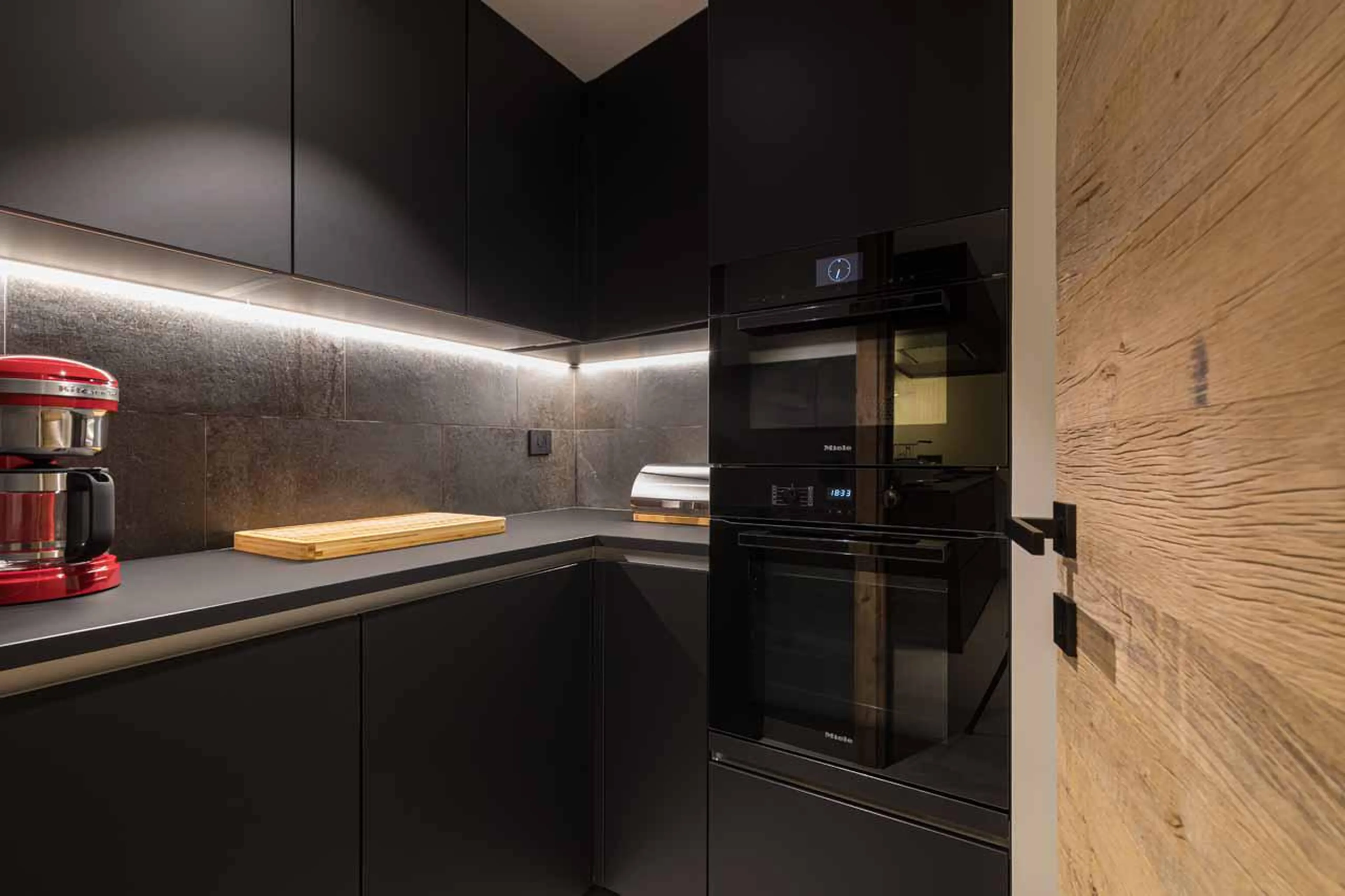 Pantry within kitchen area at Chalet Kandahar in Courchevel 1550