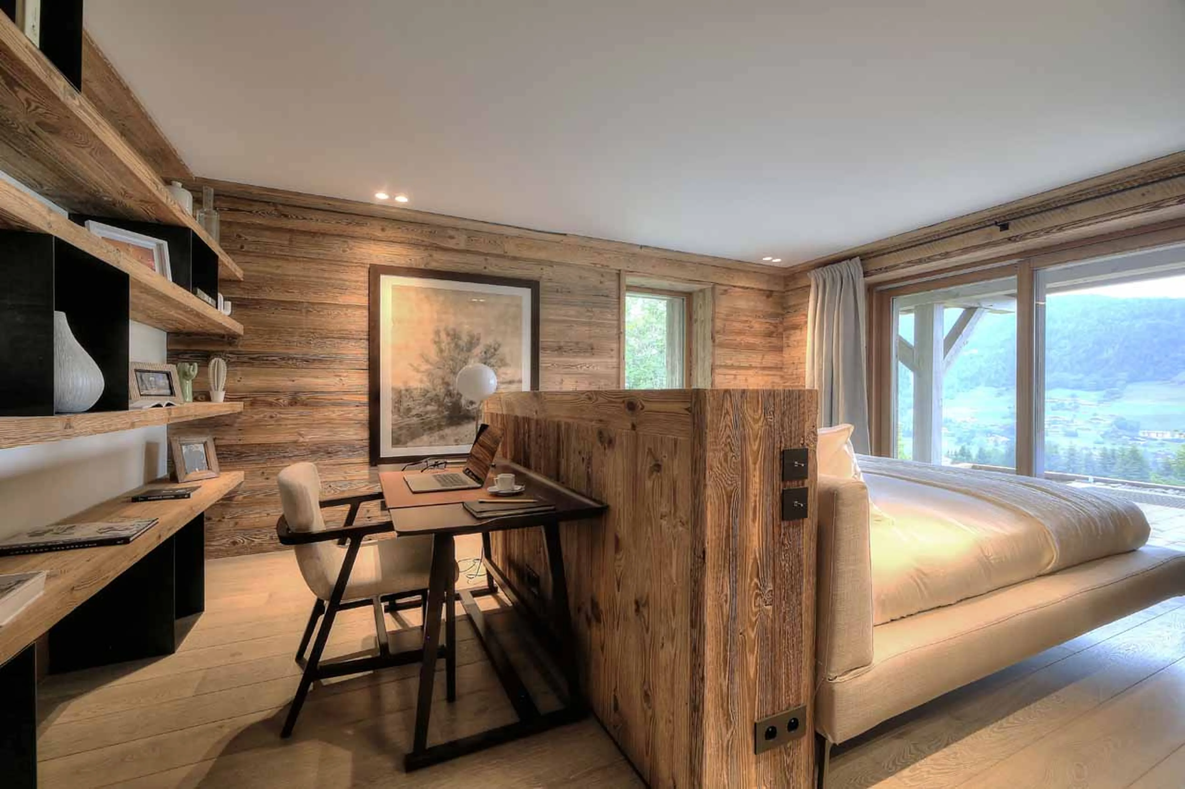 Bedroom two at Chalet Kantaa in Megeve