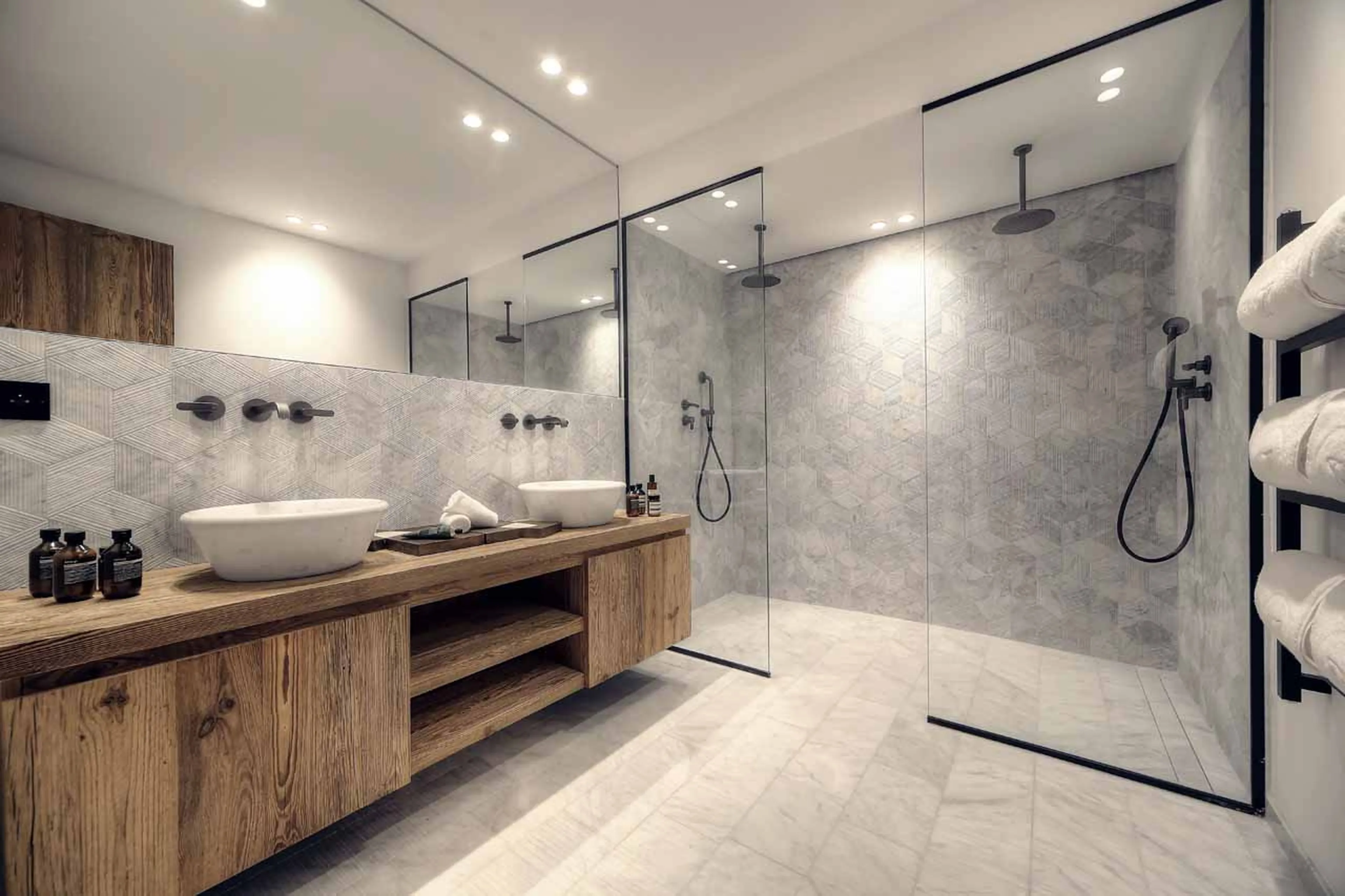 Bathroom five at Chalet Kantaa in Megeve