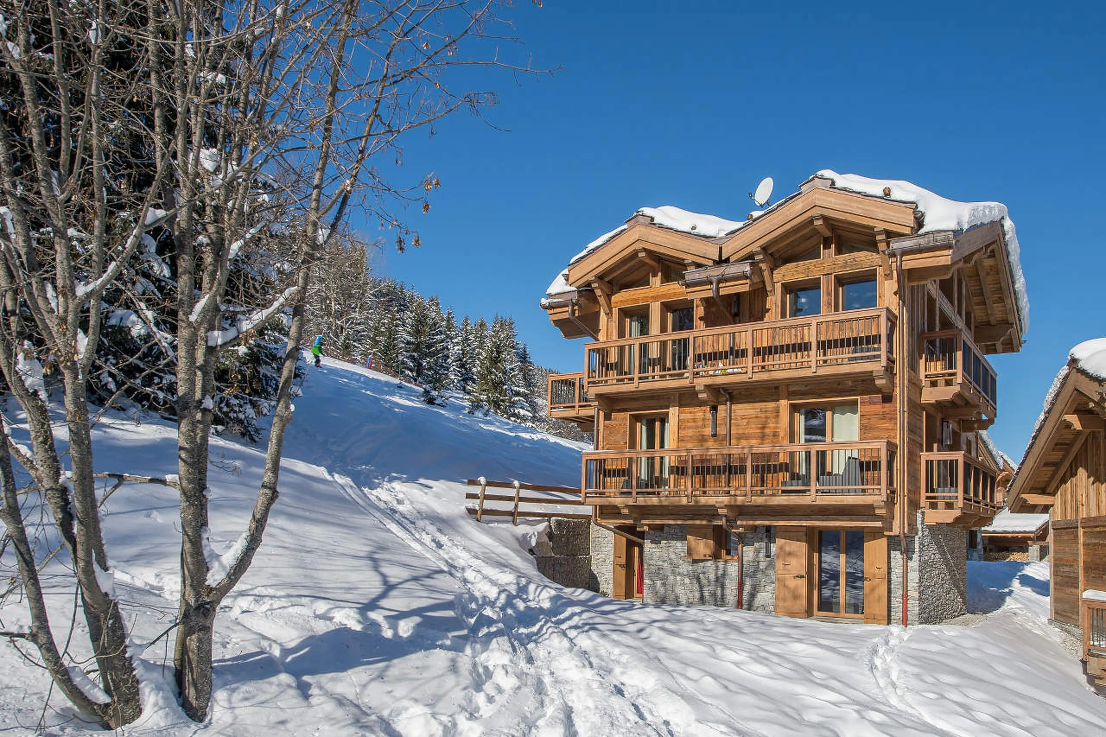 Exterior of ski-in Chalet Kibo in Courchevel 1550