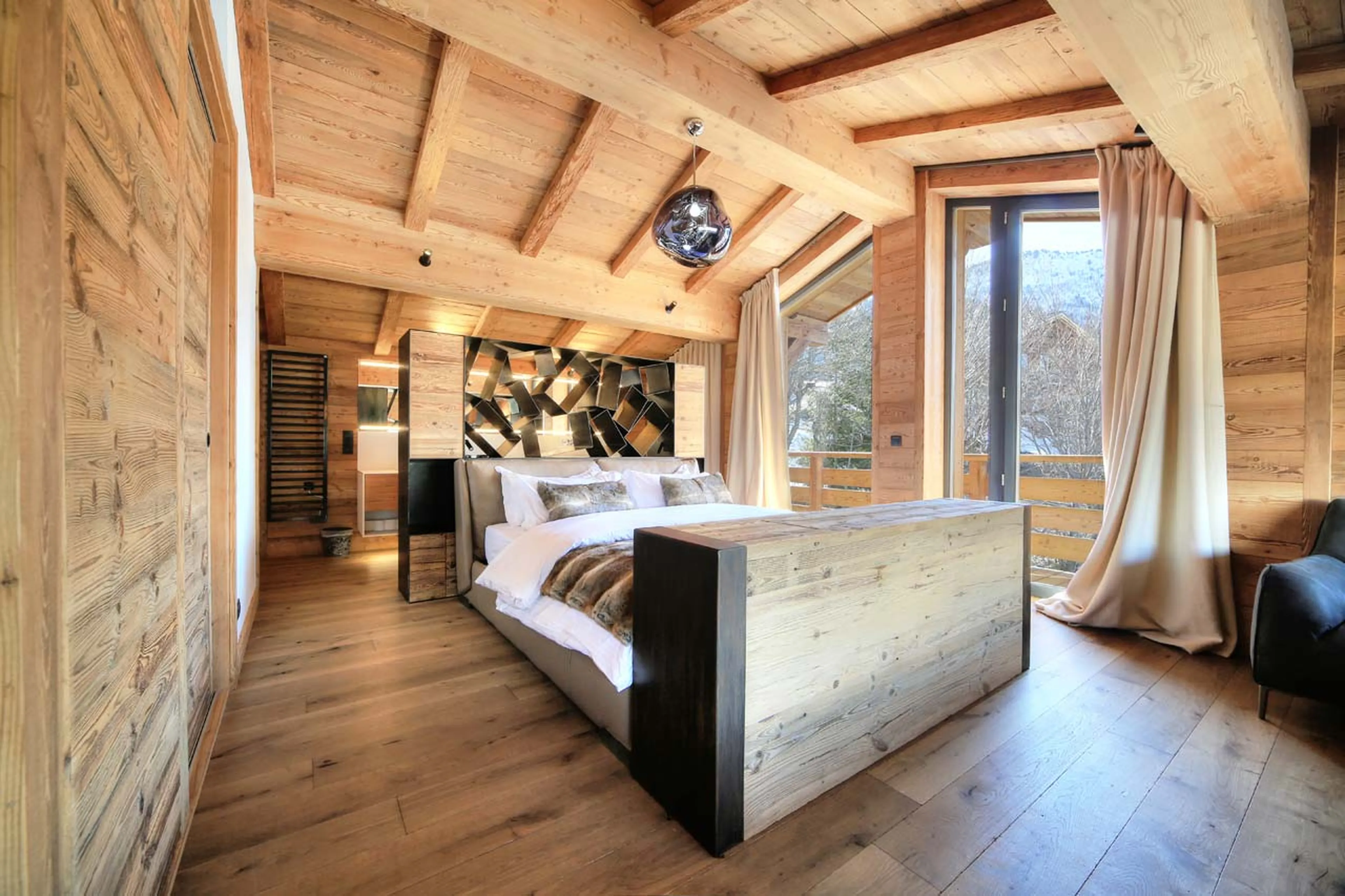 Bedroom one at Chalet Kuma in Chamonix