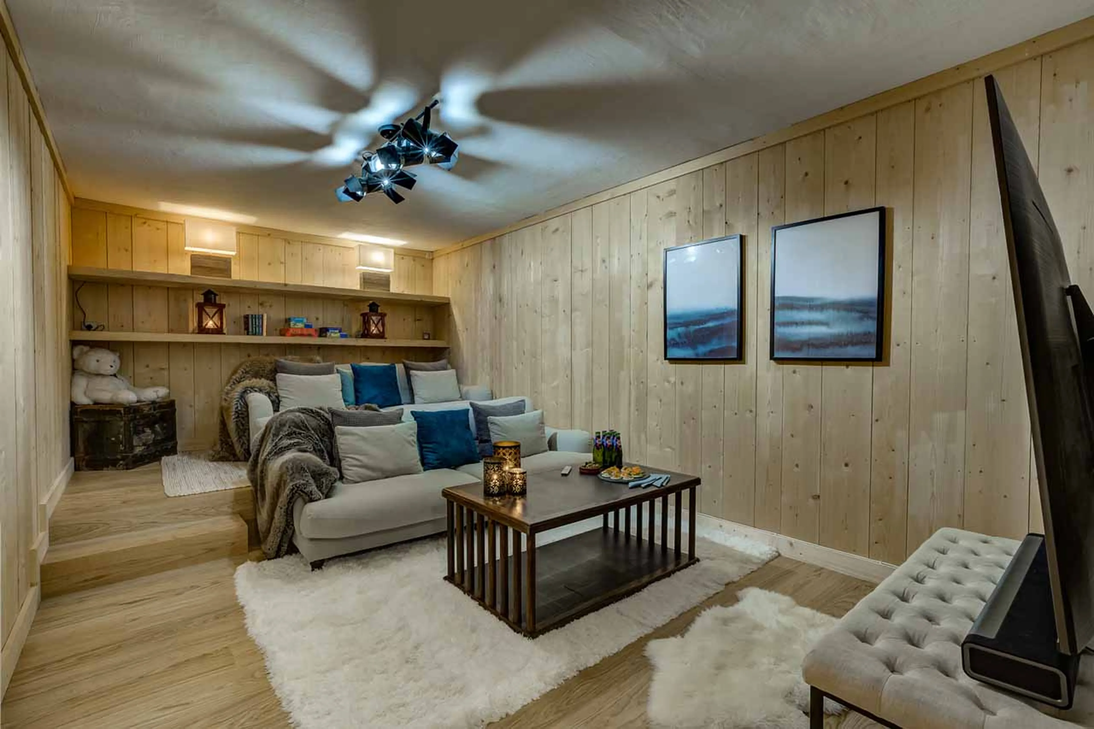 Cinema room at Chalet La Chouette in Meribel