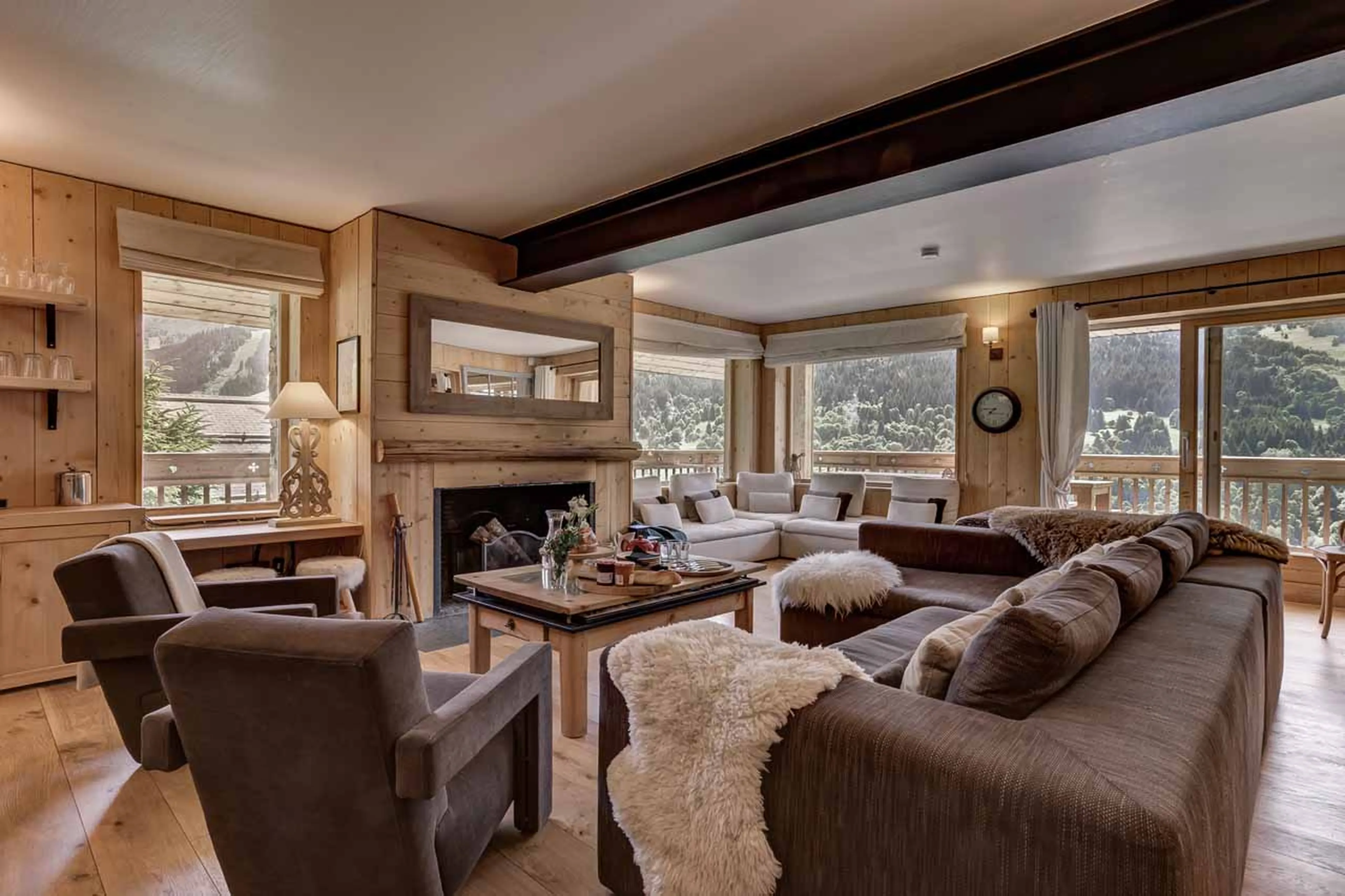 Living area at Chalet La Chouette in Meribel