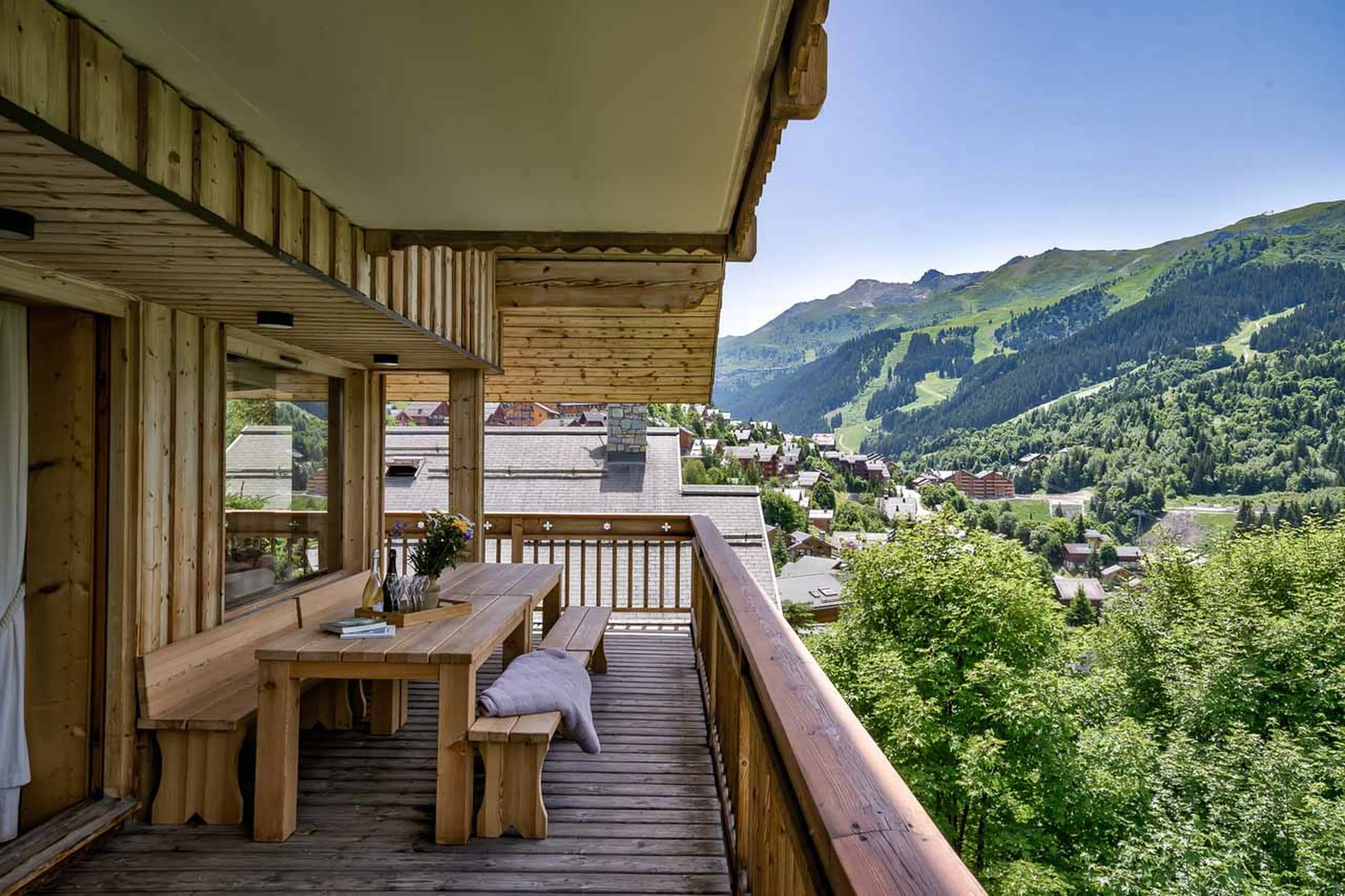 Balcony at Chalet La Chouette in Meribel