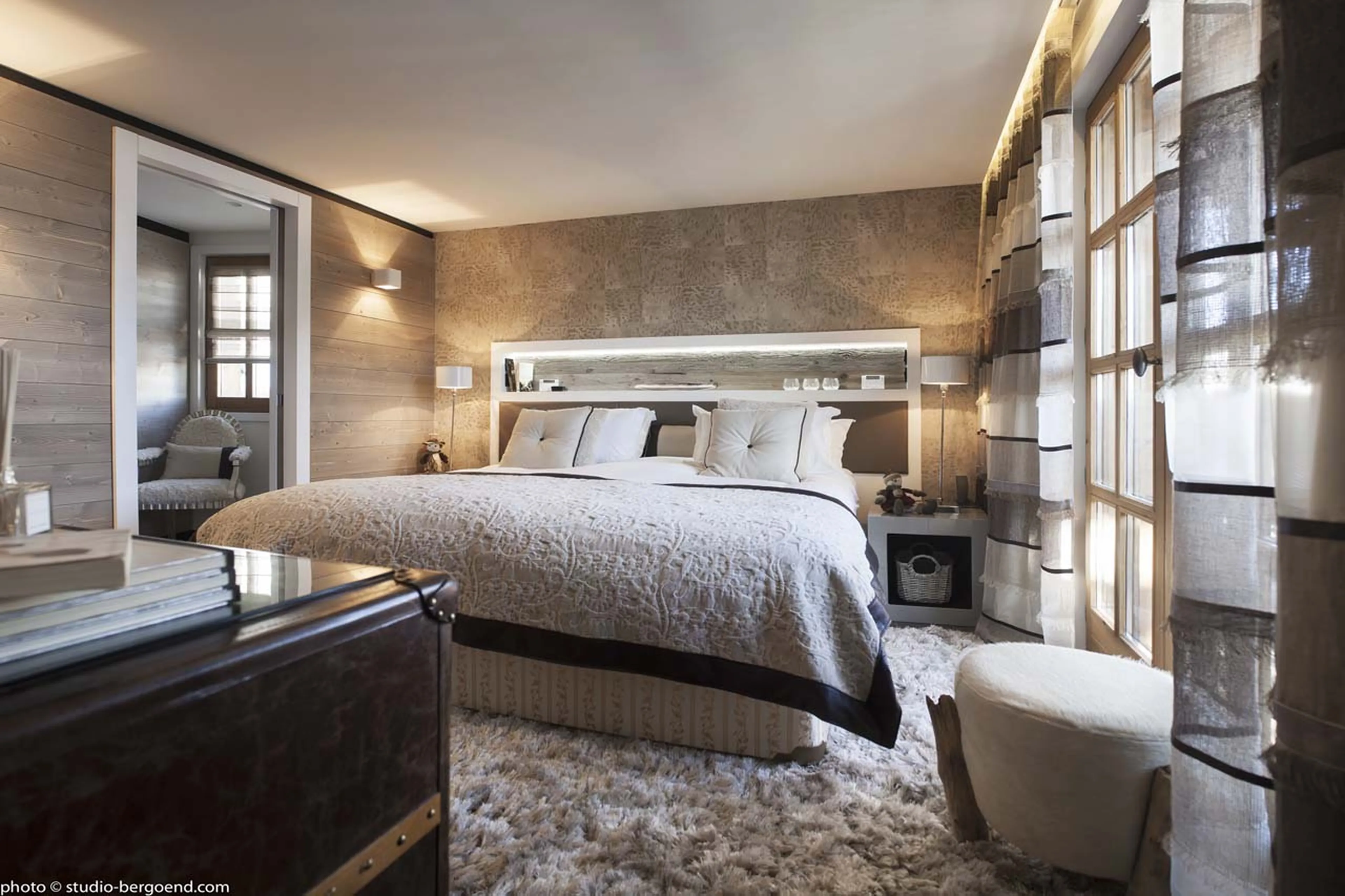 Bedroom one at Chalet La Colombe in Courchevel 1850