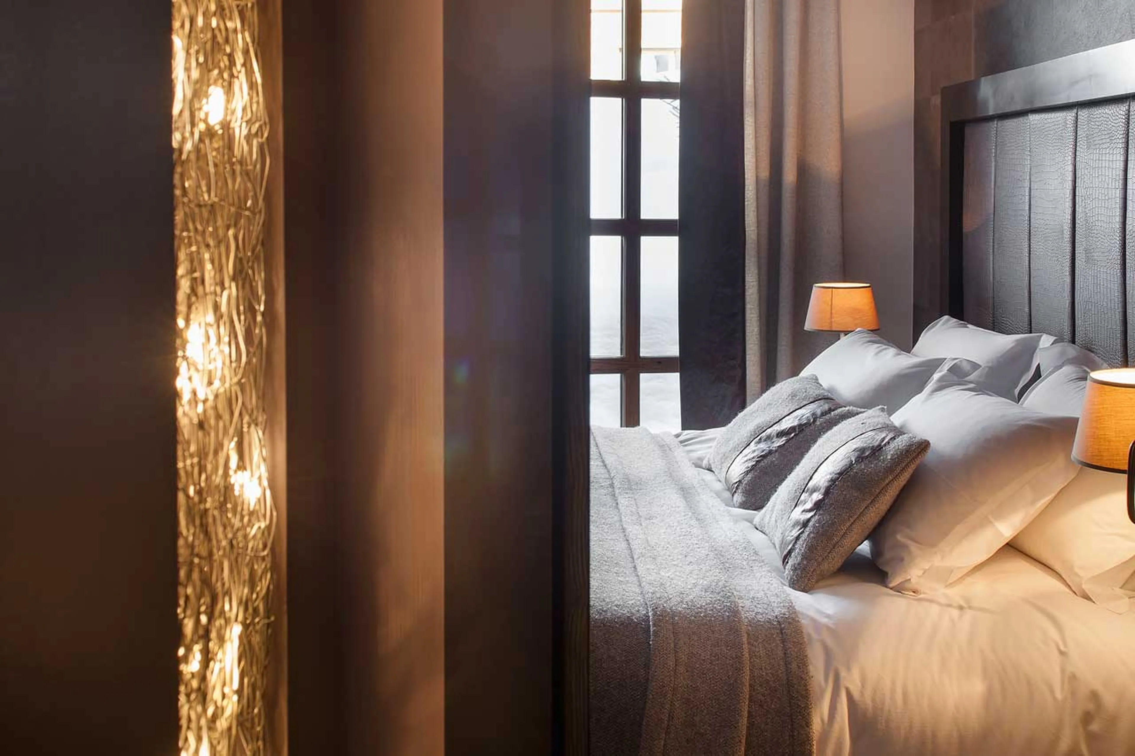 Bedroom three at Chalet La Colombe in Courchevel 1850