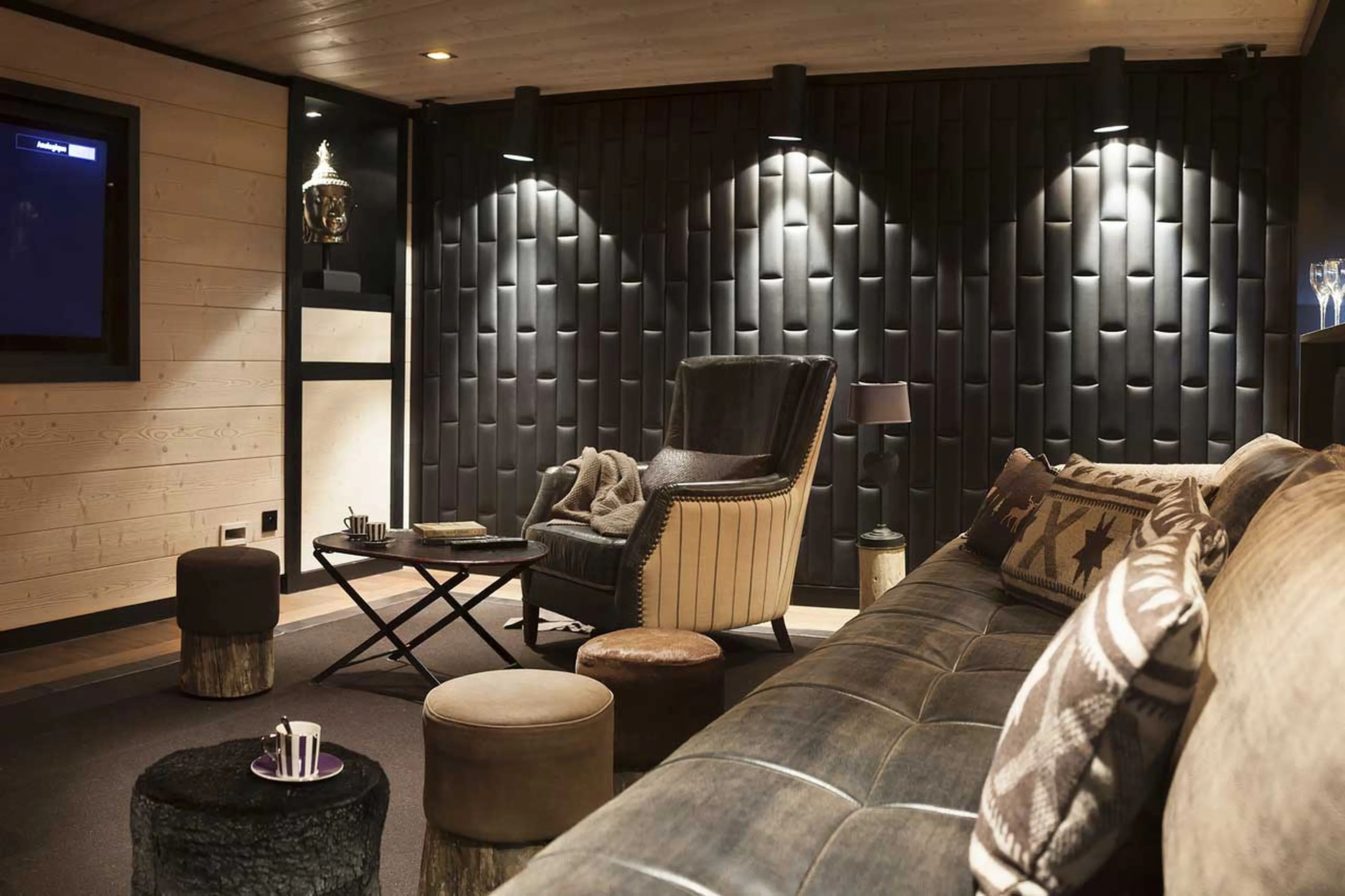 Cinema room at Chalet La Colombe in Courchevel 1850